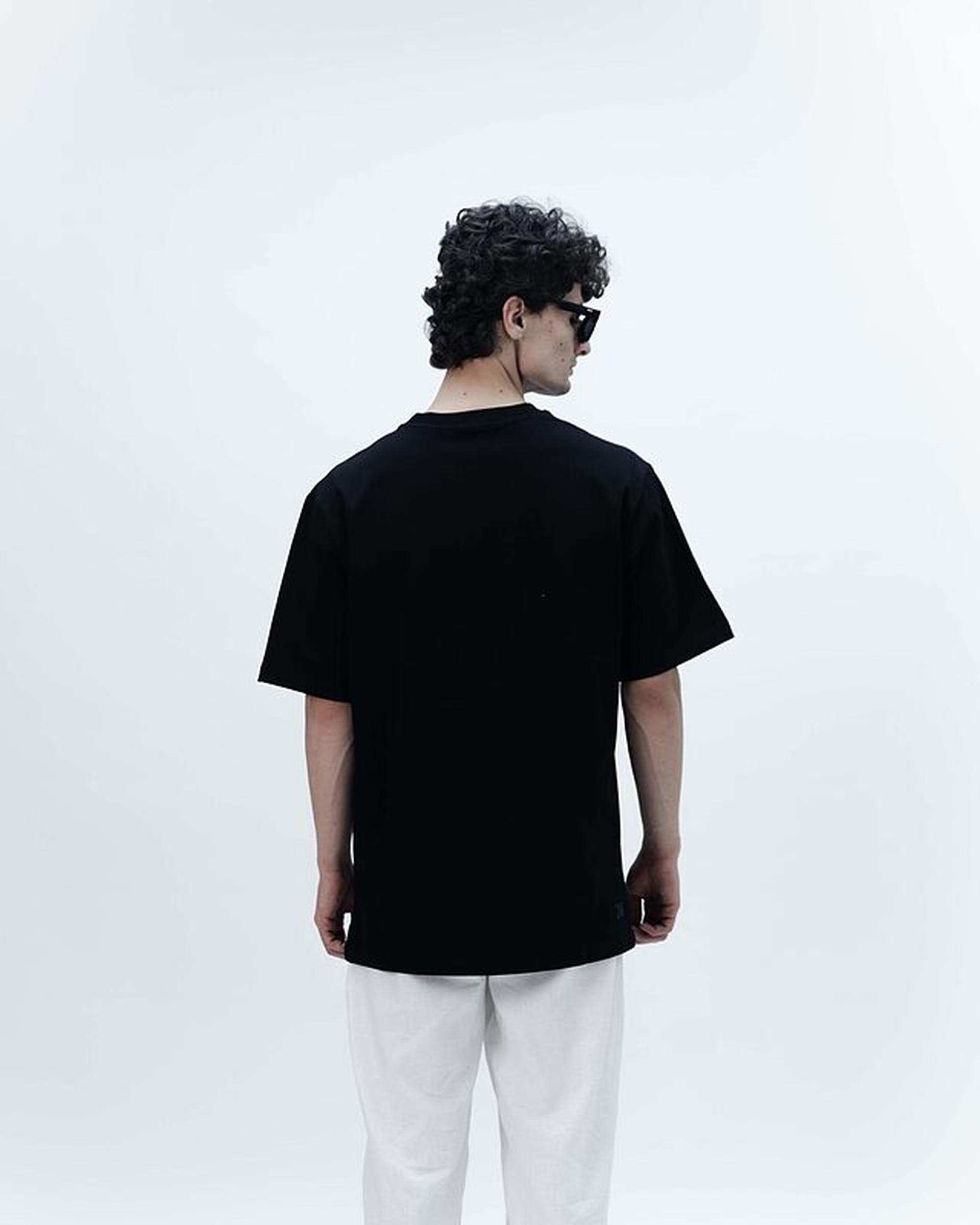 تی شرت مردانه مشکی نفیر ور Nafir Wear مدل لگاسی کد 5110502