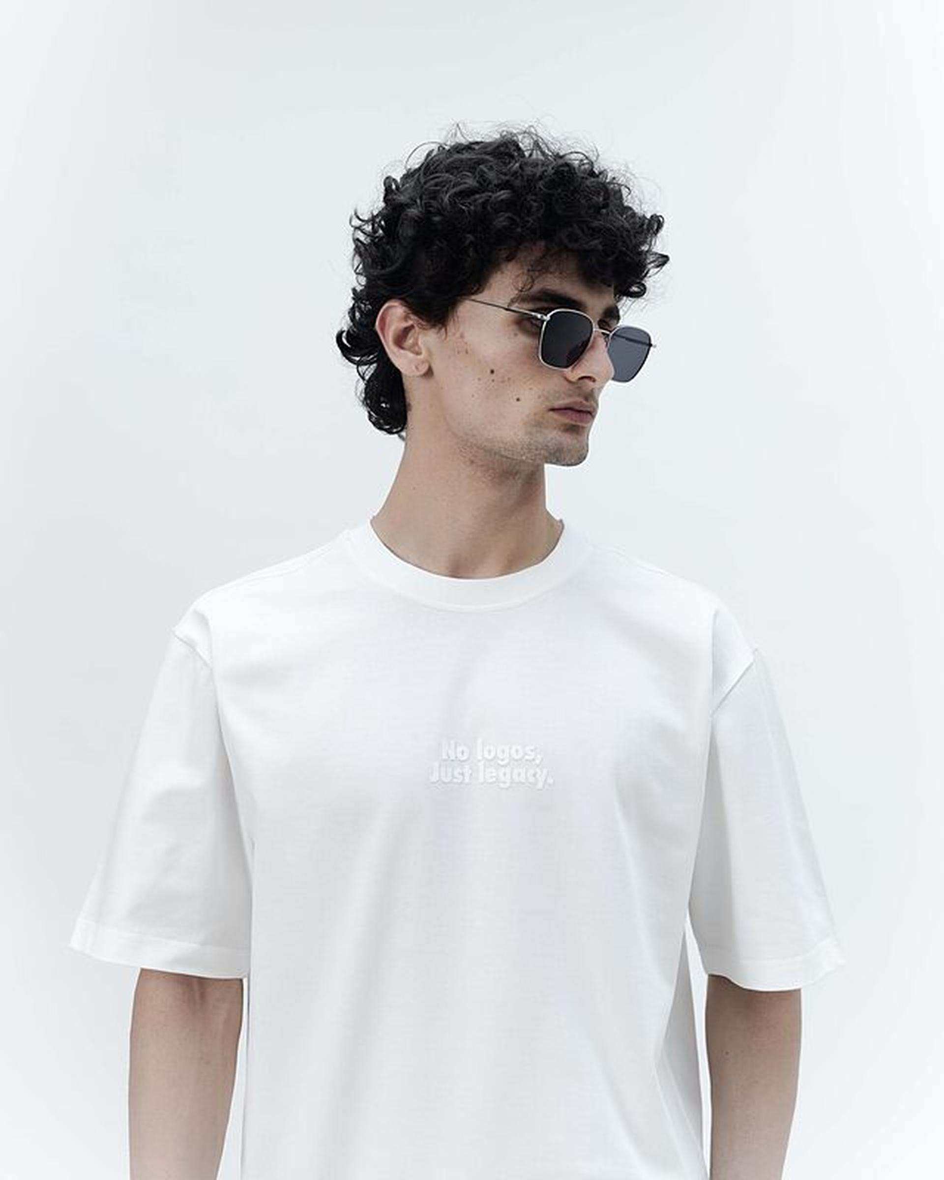 تی شرت مردانه سفید نفیر ور Nafir Wear مدل لگاسی کد 5110502