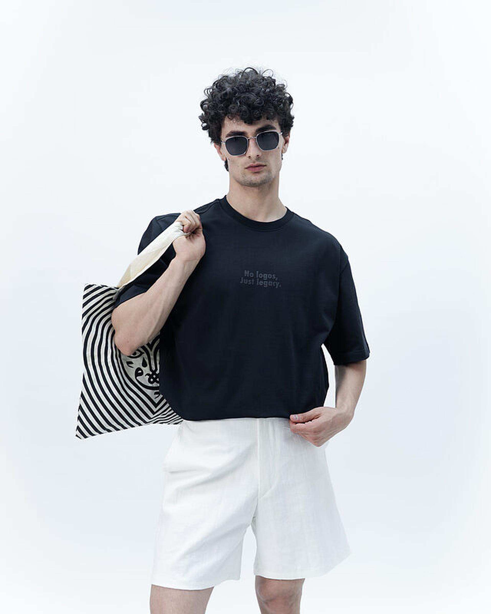 تی شرت مردانه زغالی نفیر ور Nafir Wear مدل لگاسی کد 5110502