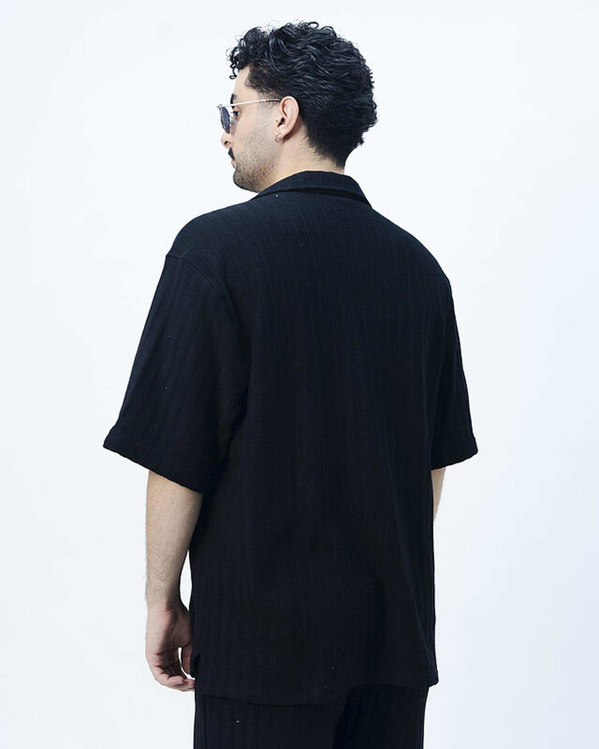 پیراهن مردانه مشکی نفیر ور Nafir Wear مدل نوبرگ کد 5120202