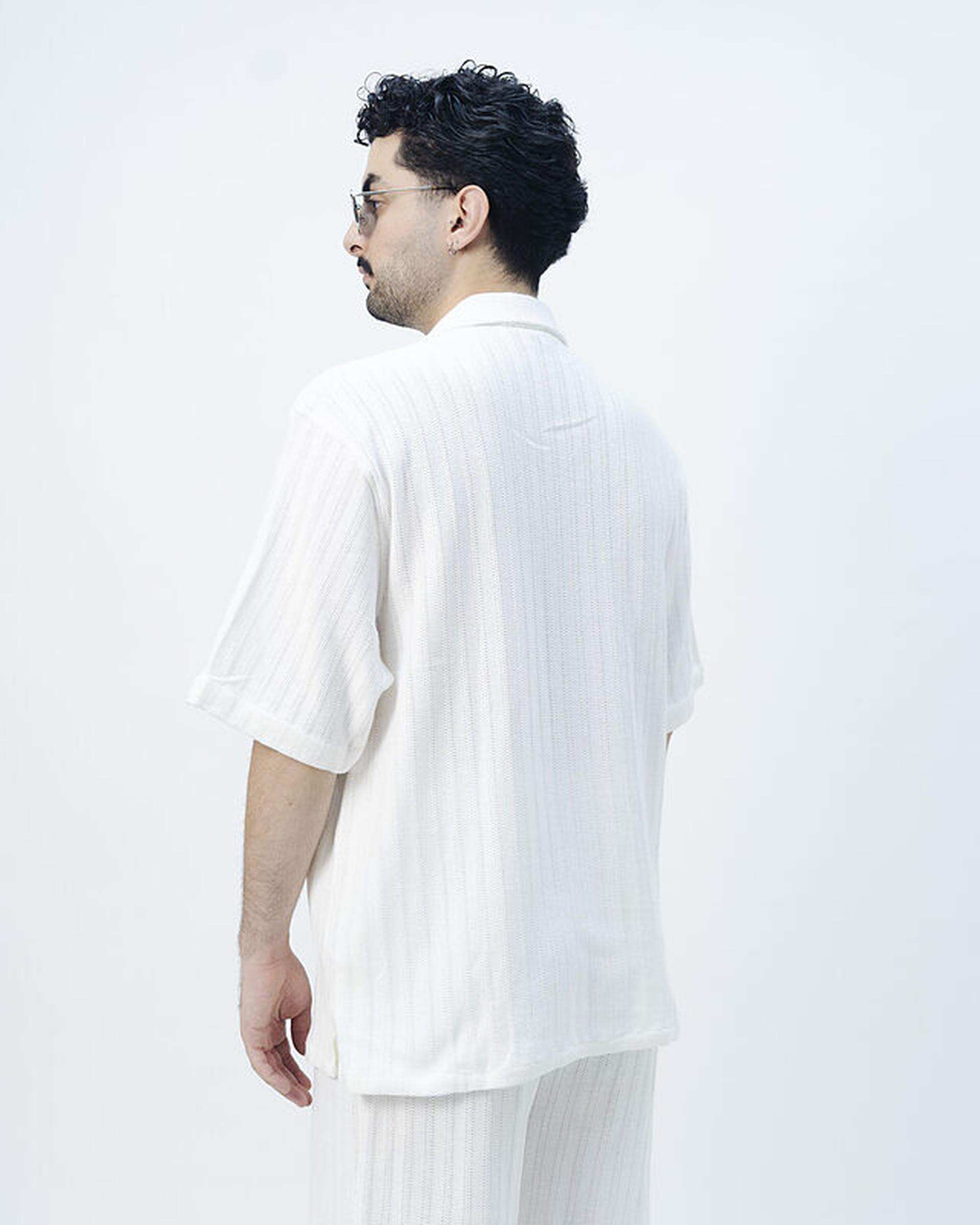 پیراهن مردانه سفید نفیر ور Nafir Wear مدل نوبرگ کد 5120202