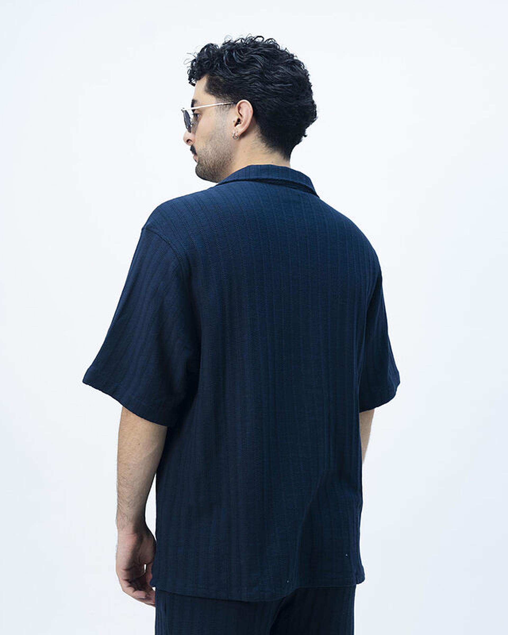 پیراهن مردانه سرمه ای نفیر ور Nafir Wear مدل نوبرگ کد 5120202