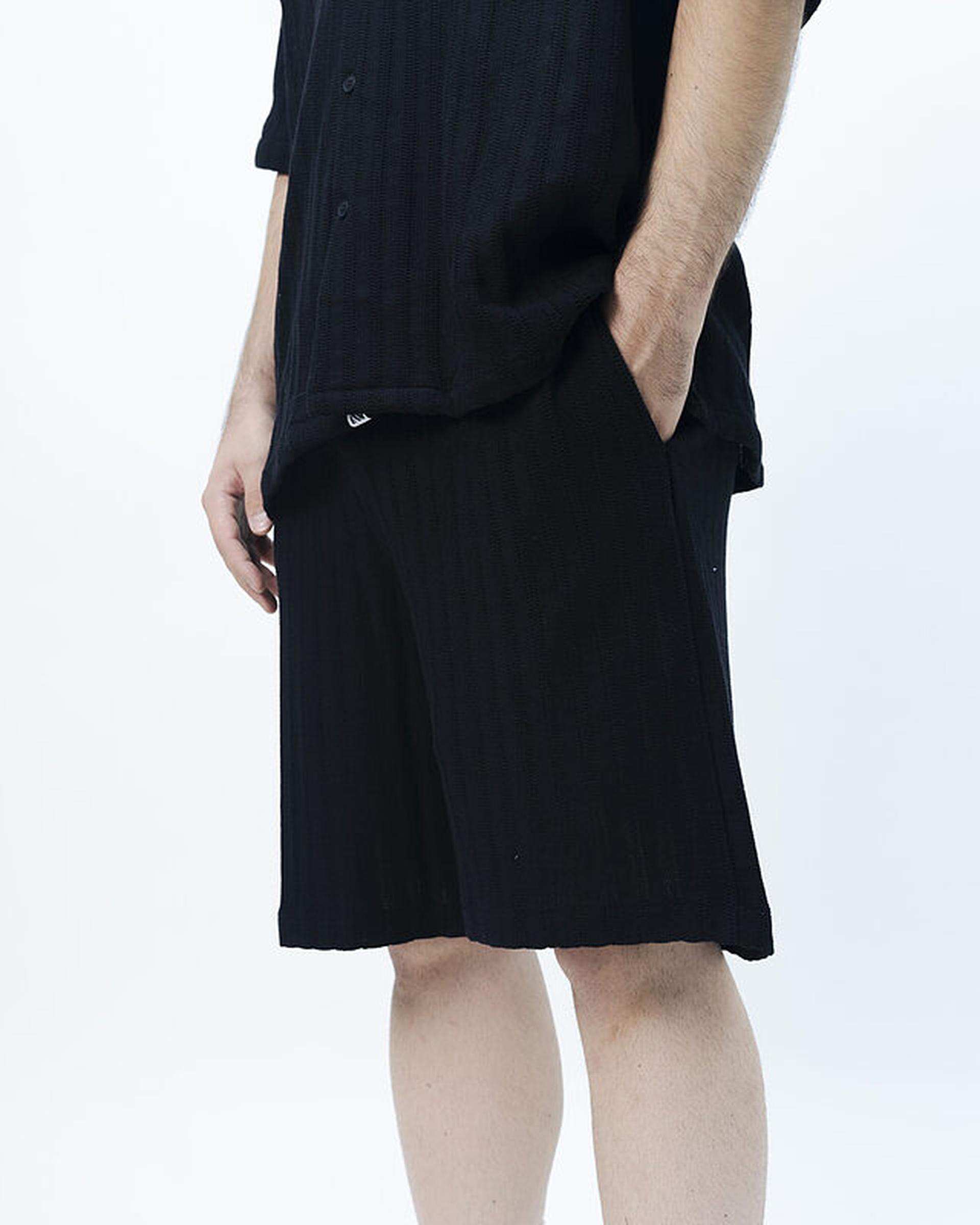 شلوارک مردانه مشکی نفیر ور Nafir Wear مدل نوبرگ کد 5120309