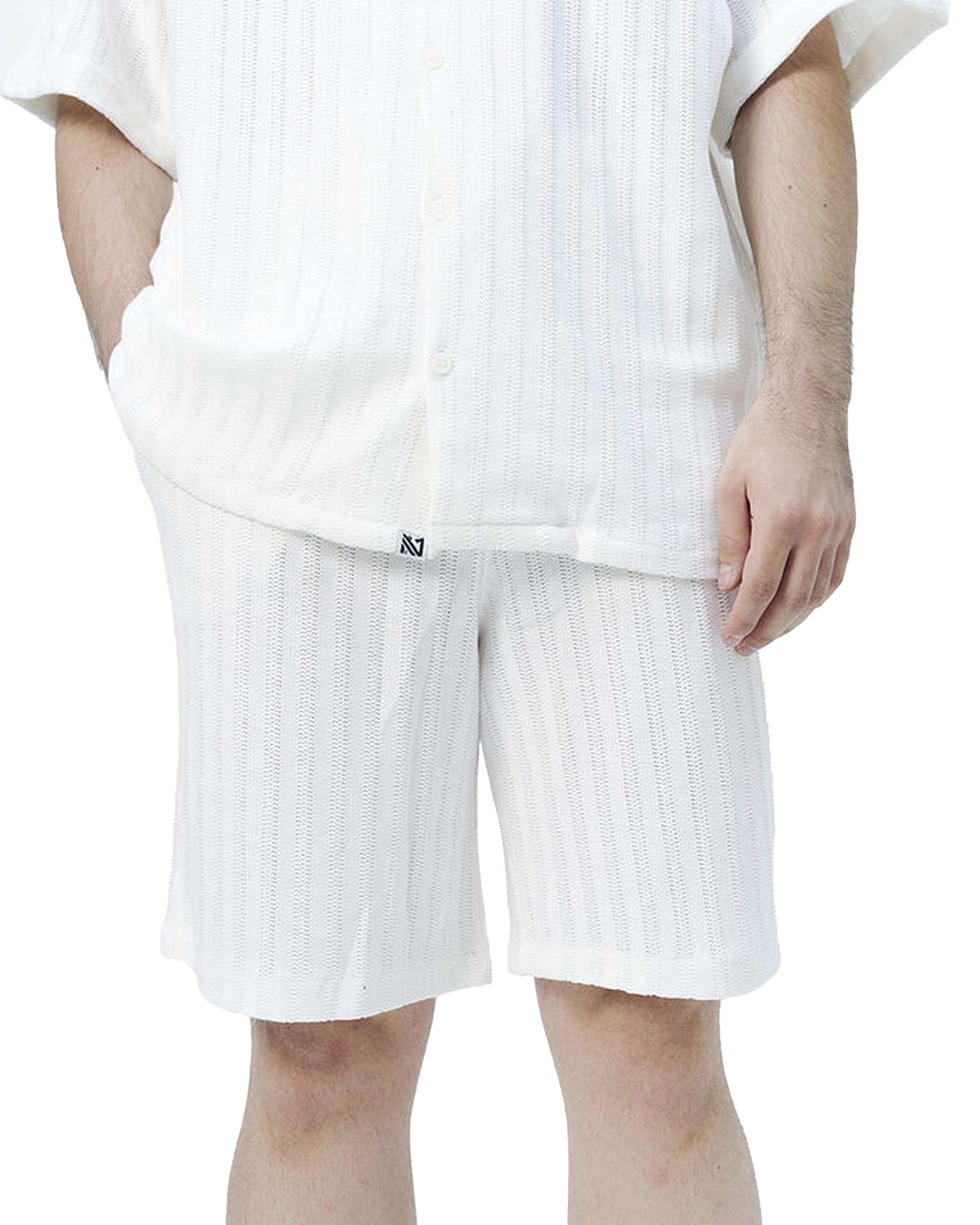 شلوارک مردانه سفید نفیر ور Nafir Wear مدل نوبرگ کد 5120309