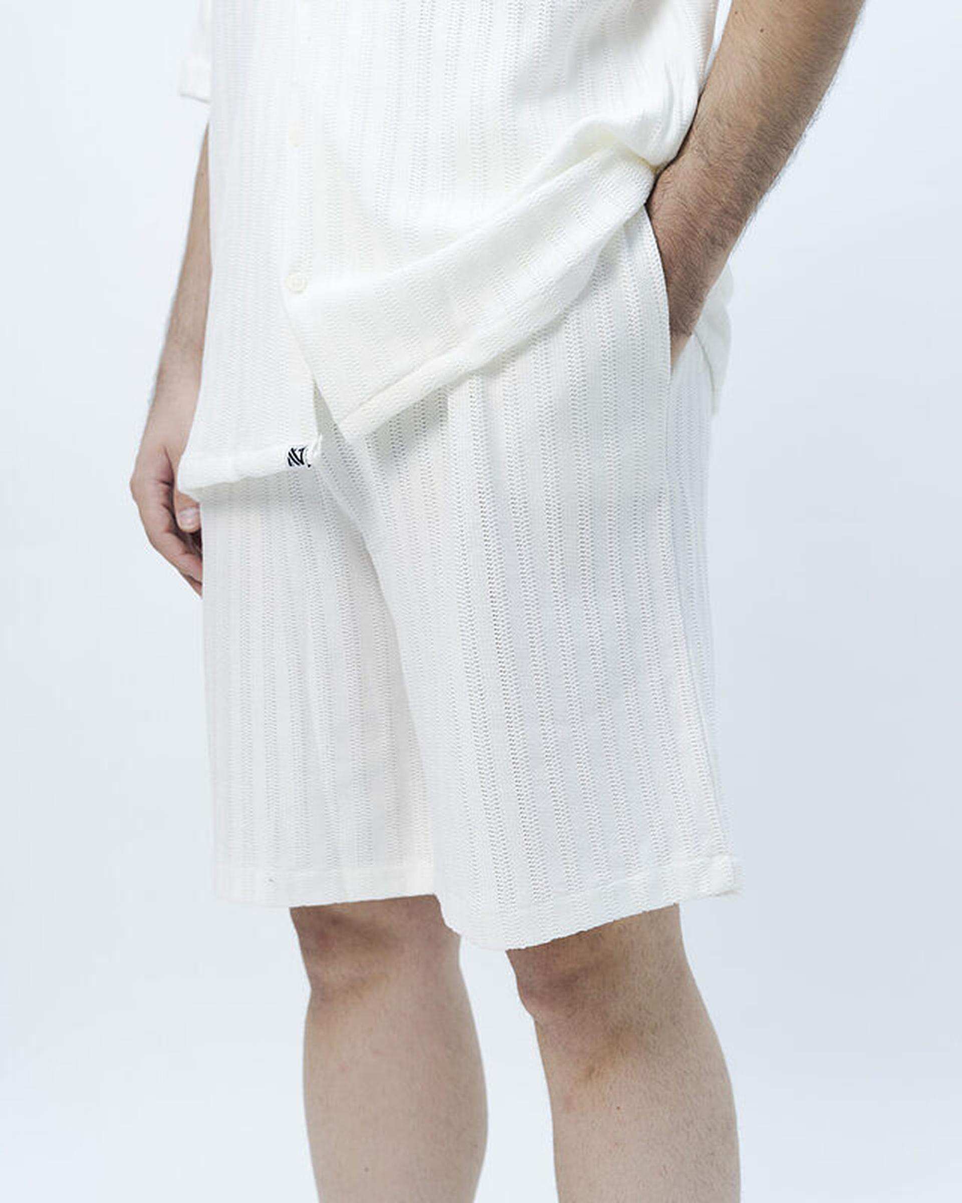 شلوارک مردانه سفید نفیر ور Nafir Wear مدل نوبرگ کد 5120309