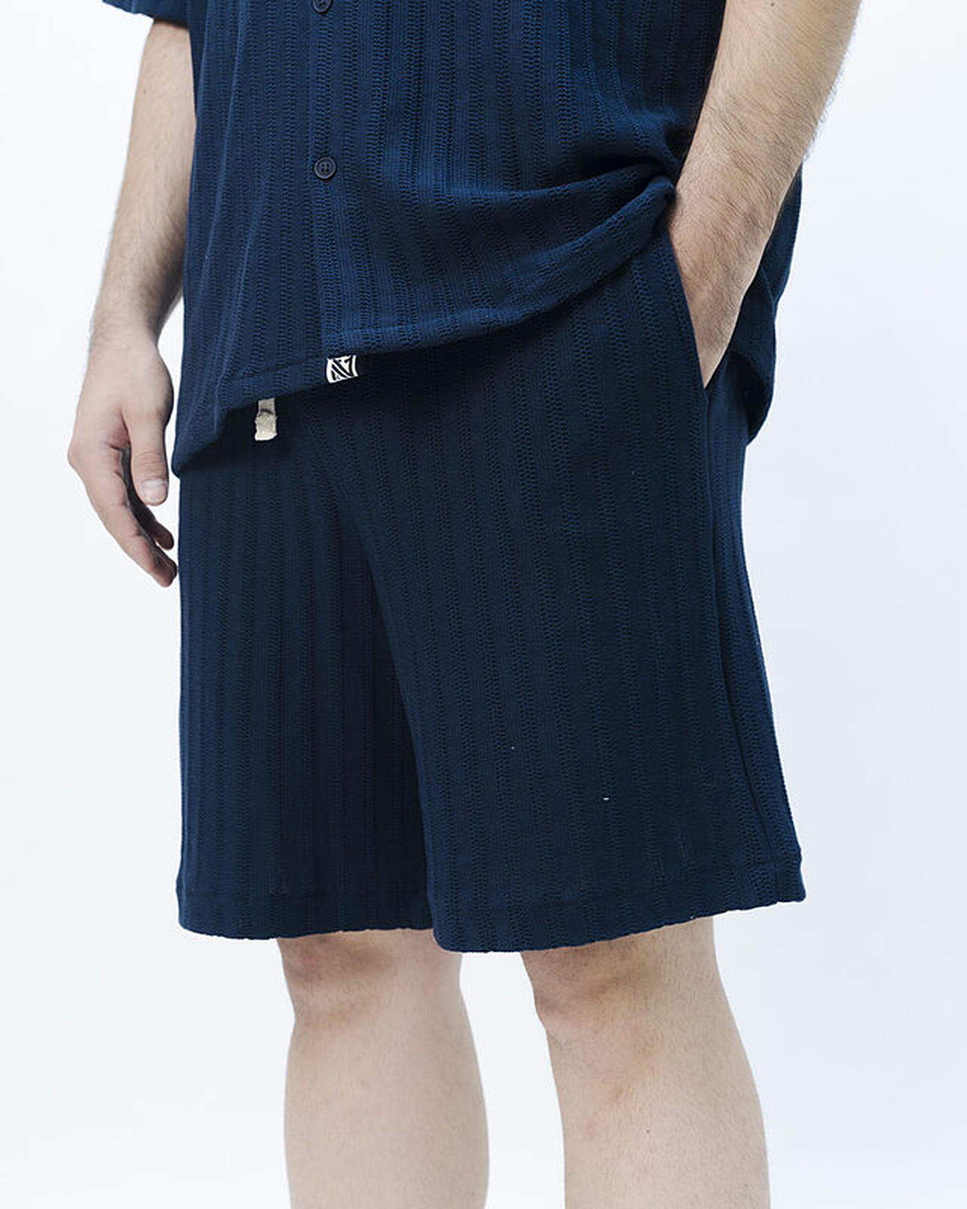 شلوارک مردانه سرمه ای نفیر ور Nafir Wear مدل نوبرگ کد 5120309