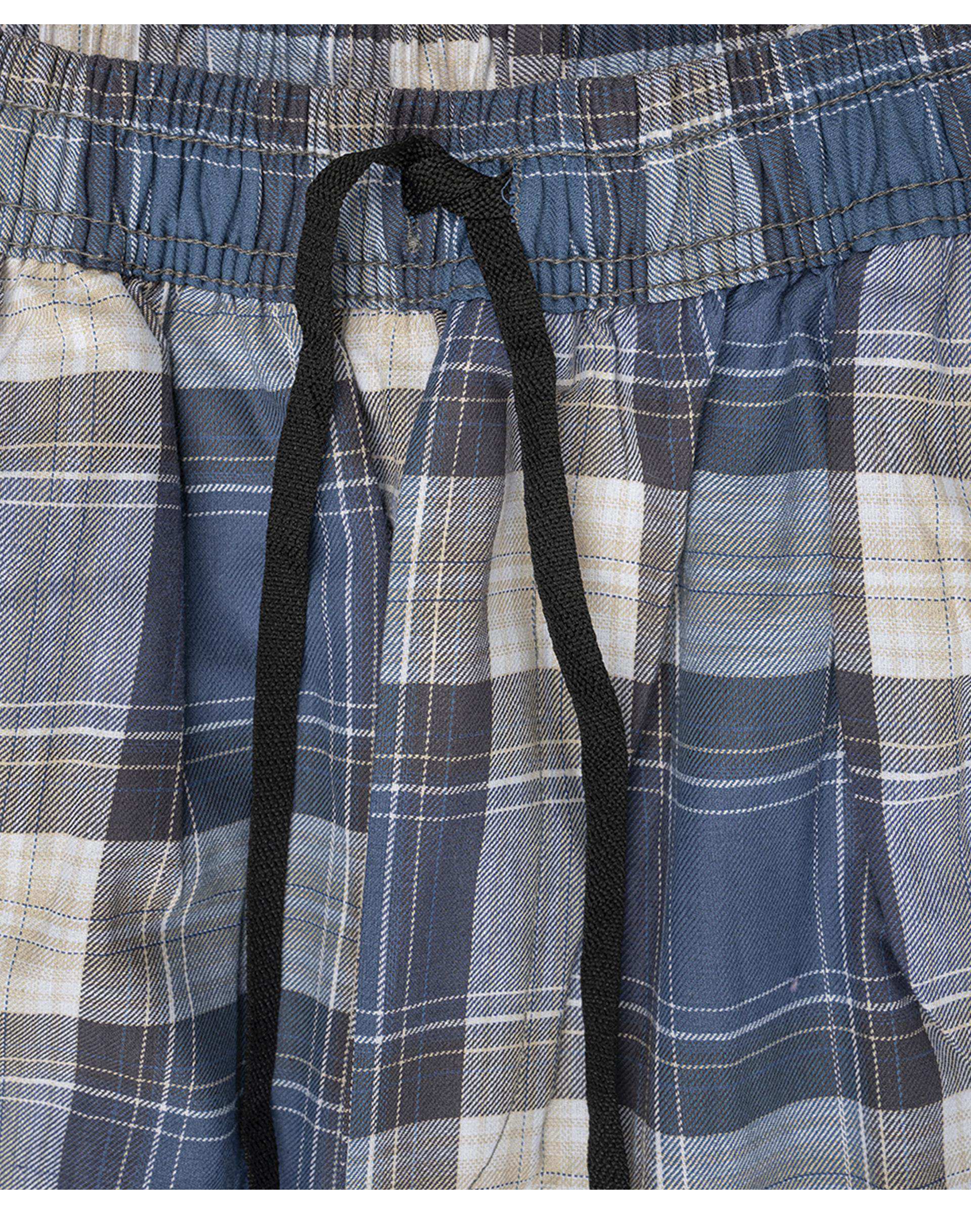 شلوار راحتی مردانه آبی چهارخانه پاتر Potter کد 100