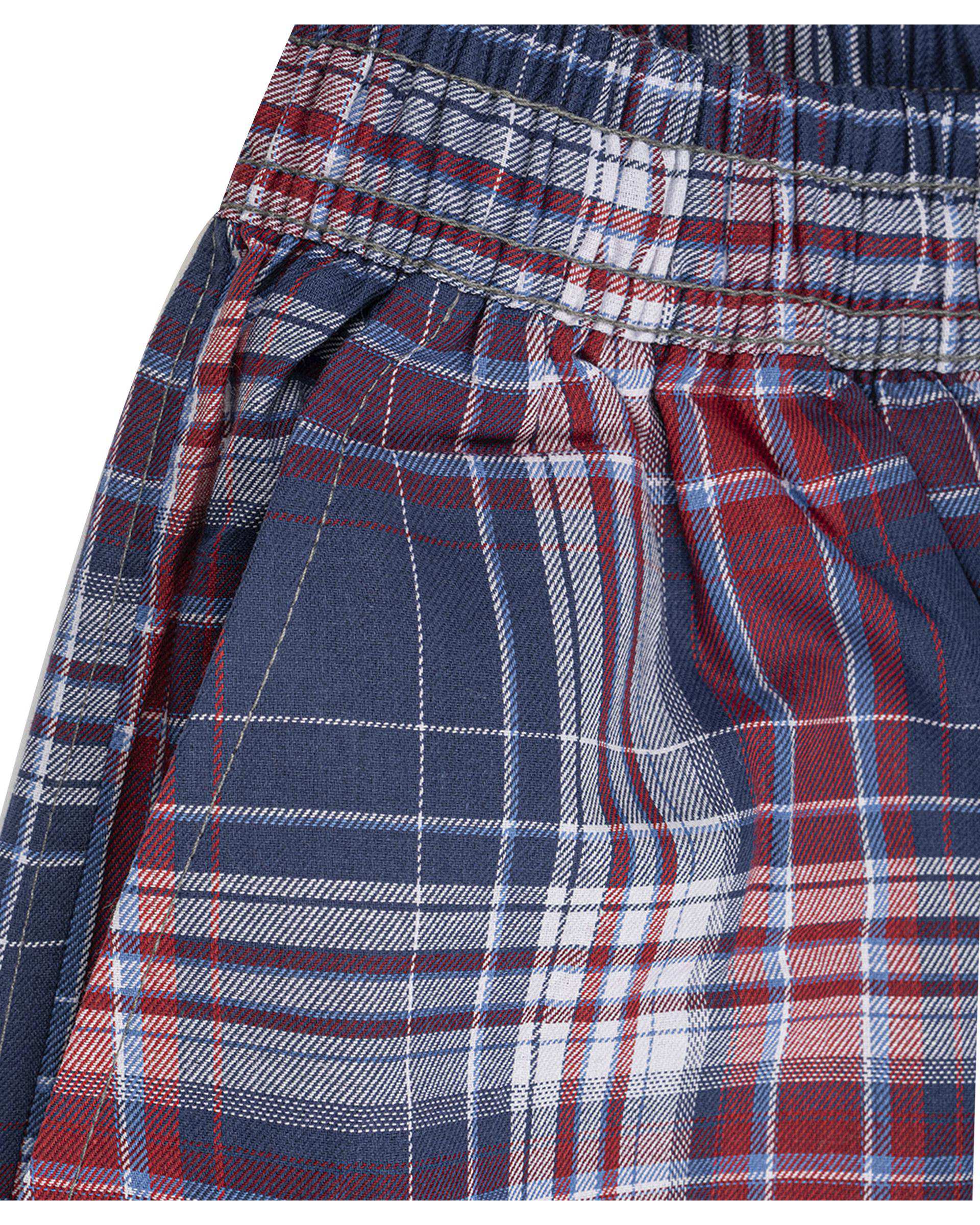 شلوار راحتی مردانه سرمه ای قرمز چهارخانه پاتر Potter کد 100