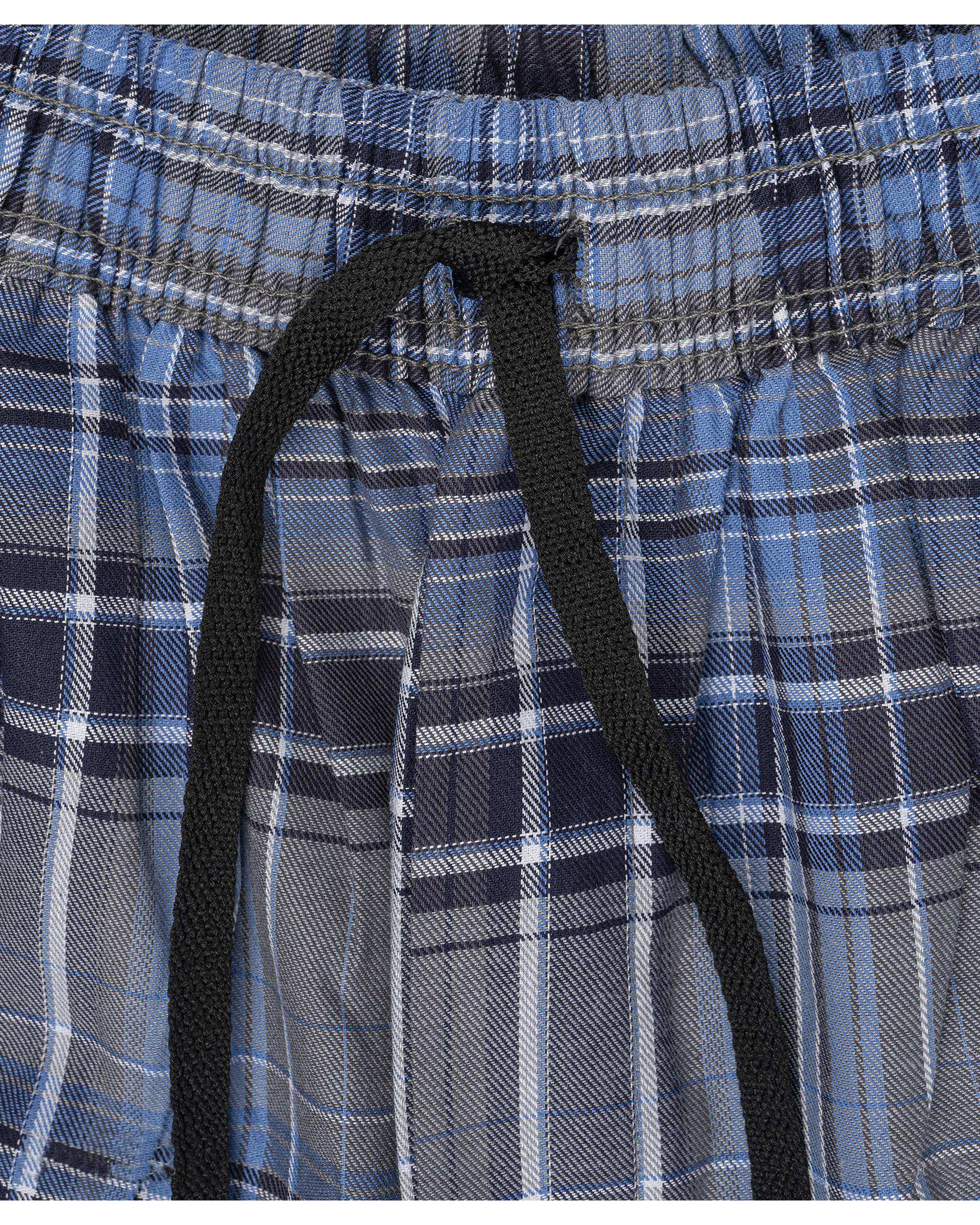 شلوار راحتی مردانه سرمه ای زغالی چهارخانه پاتر Potter کد 100