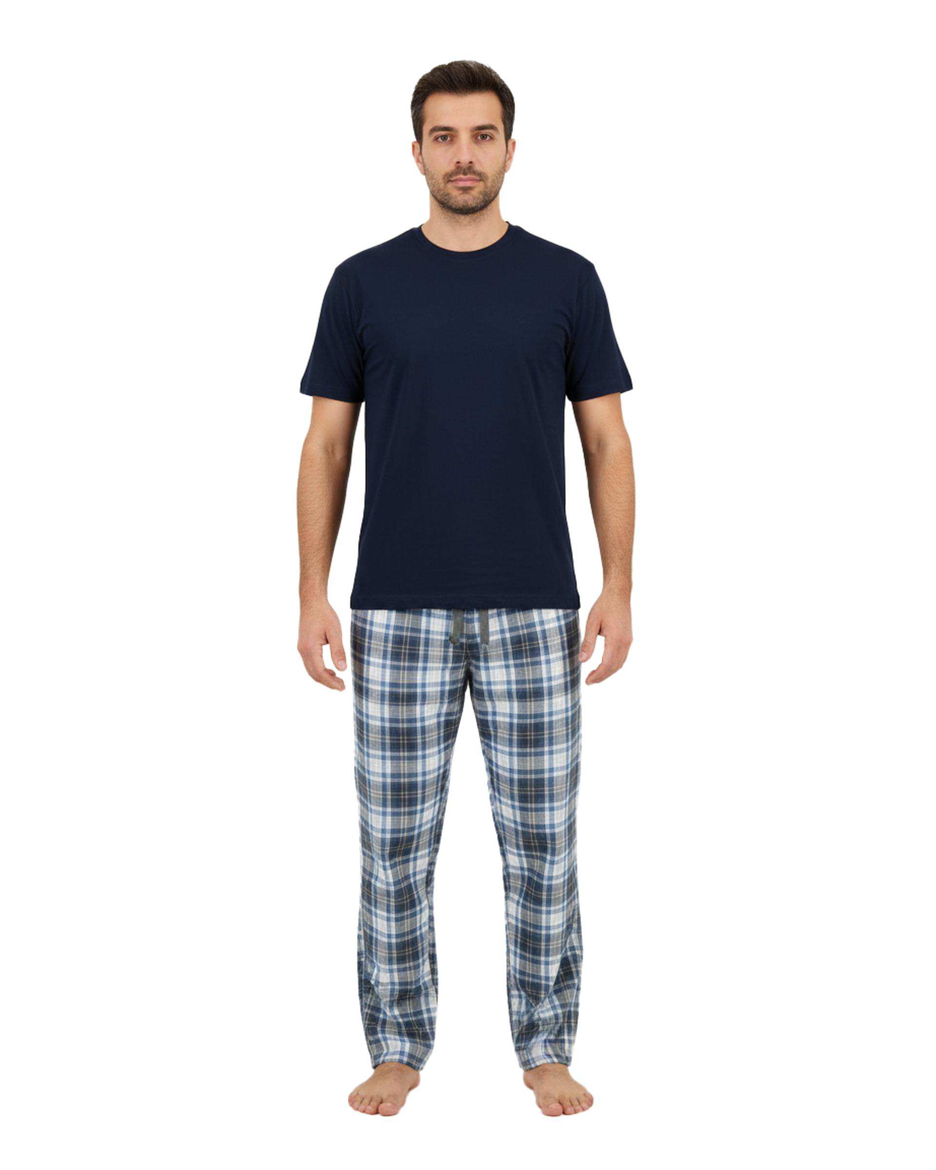 ست تی شرت و شلوار راحتی مردانه سرمه ای پاتر Potter کد 849