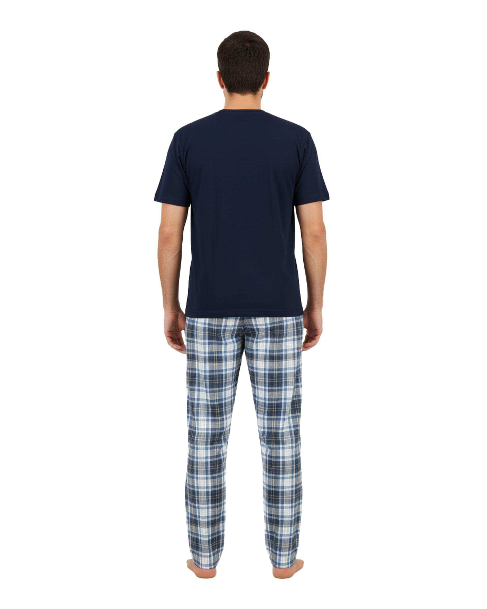 ست تی شرت و شلوار راحتی مردانه سرمه ای پاتر Potter کد 849