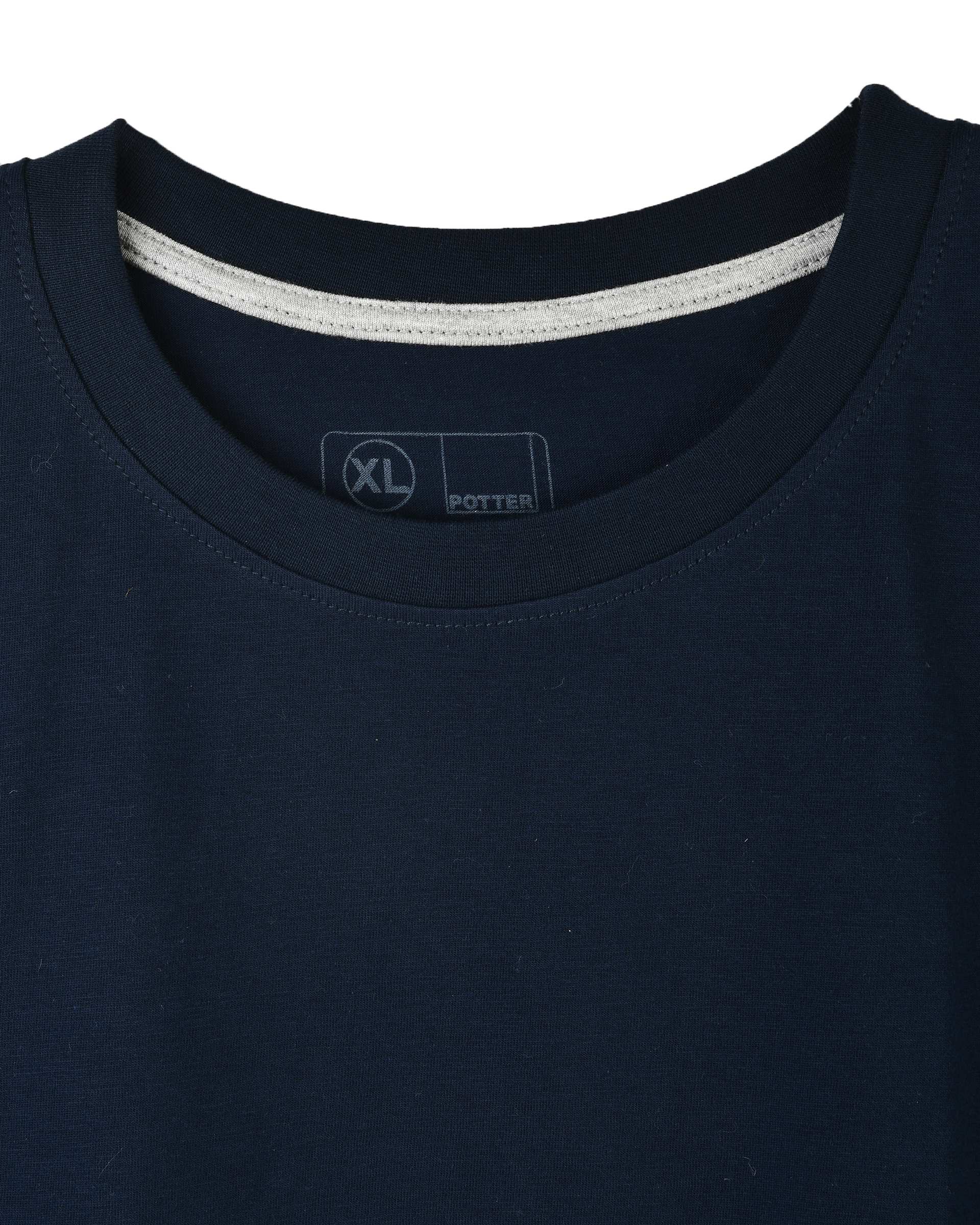 ست تی شرت و شلوار راحتی مردانه سرمه ای پاتر Potter کد 849