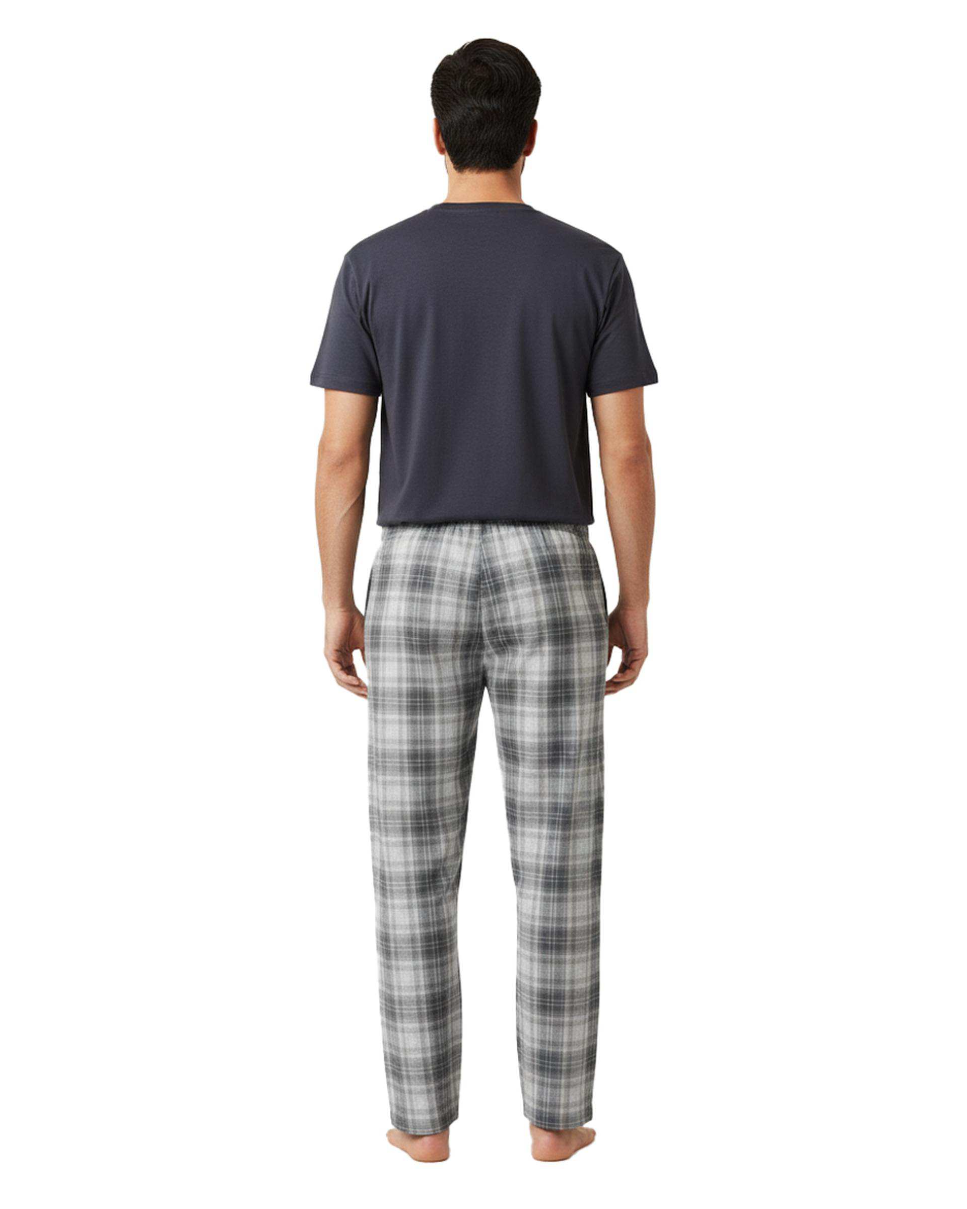 ست تی شرت و شلوار راحتی مردانه طوسی زغالی پاتر Potter کد 849