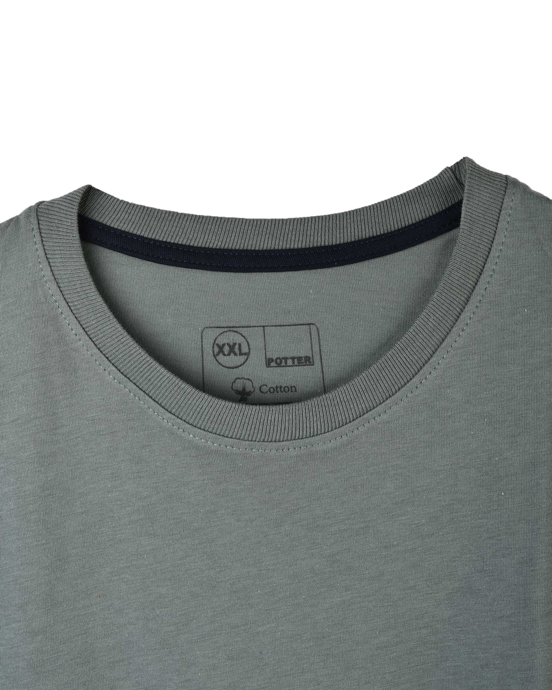 ست تی شرت و شلوار راحتی مردانه سبز طوسی پاتر Potter کد 849