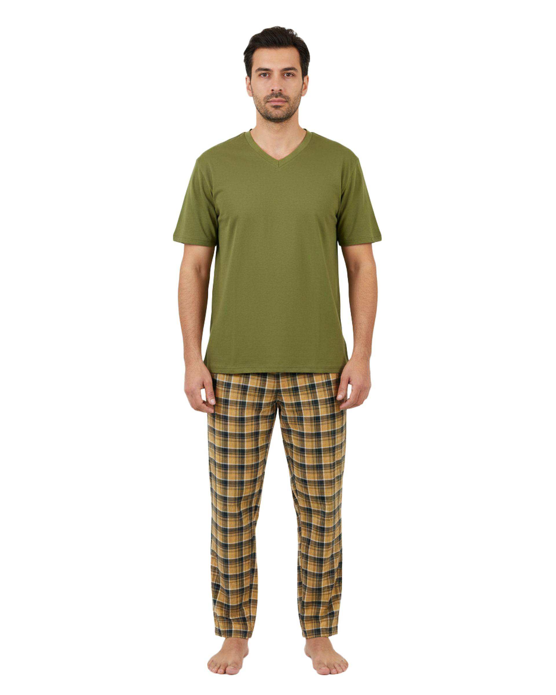 ست تی شرت و شلوار راحتی مردانه سبز پاتر Potter کد 148