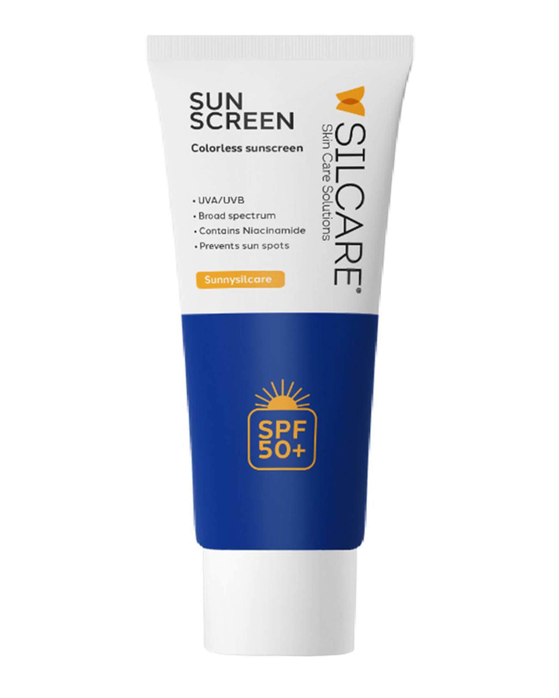 کرم ضد آفتاب SPF50 بی رنگ سیلکر Silcare حجم 50ml