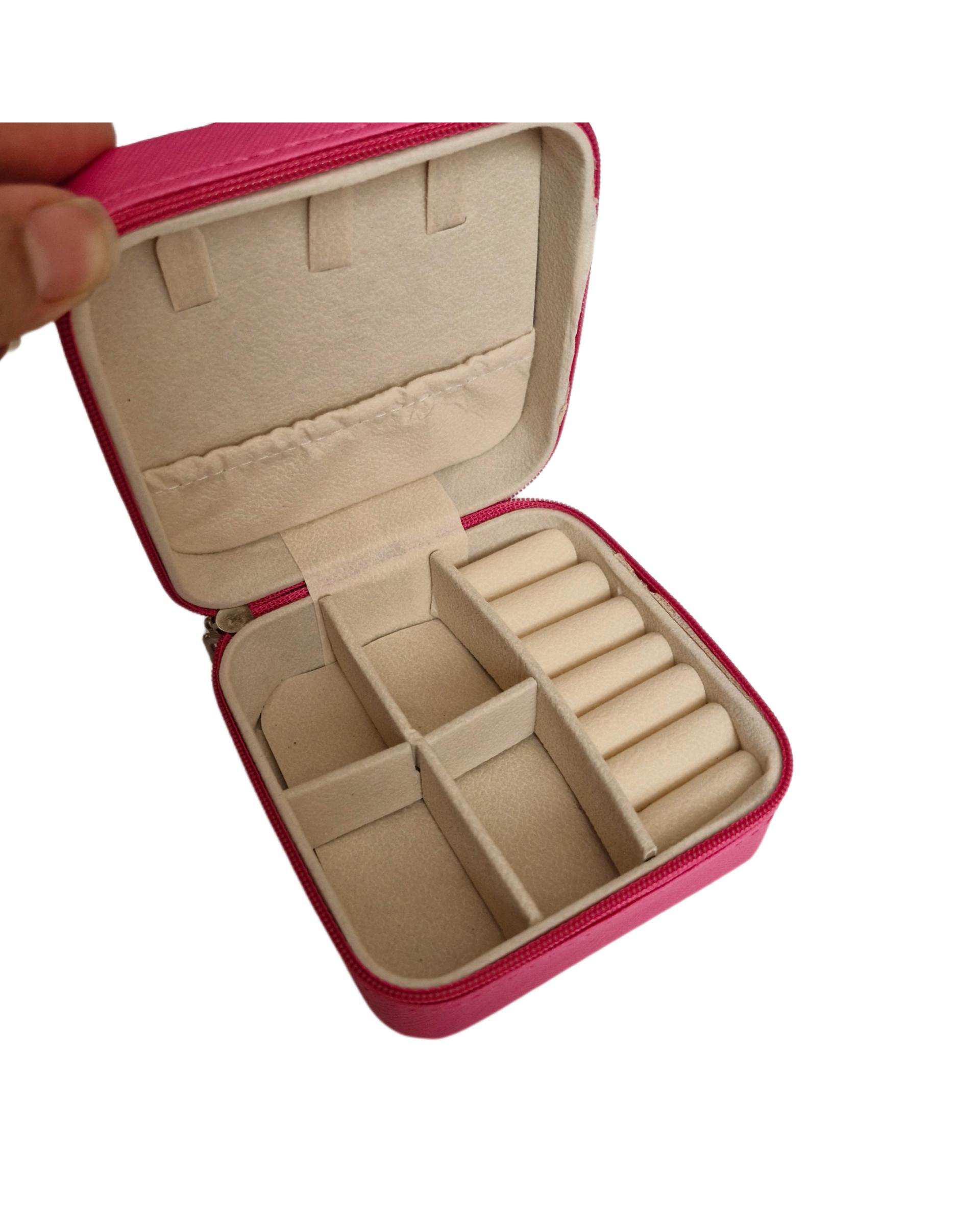 جعبه جواهرات زیپ دار سرخابی دلربا Delroba