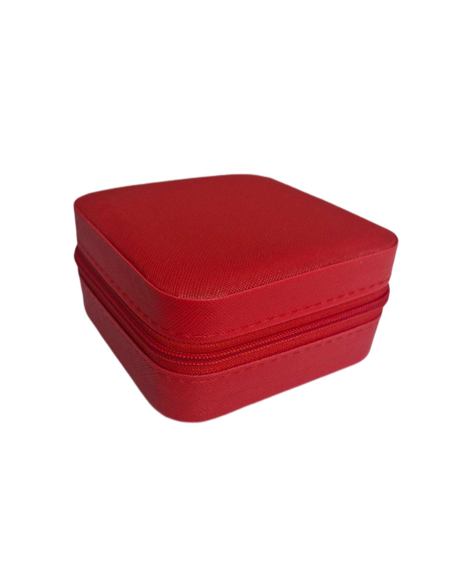 جعبه جواهرات زیپ دار قرمز دلربا Delroba