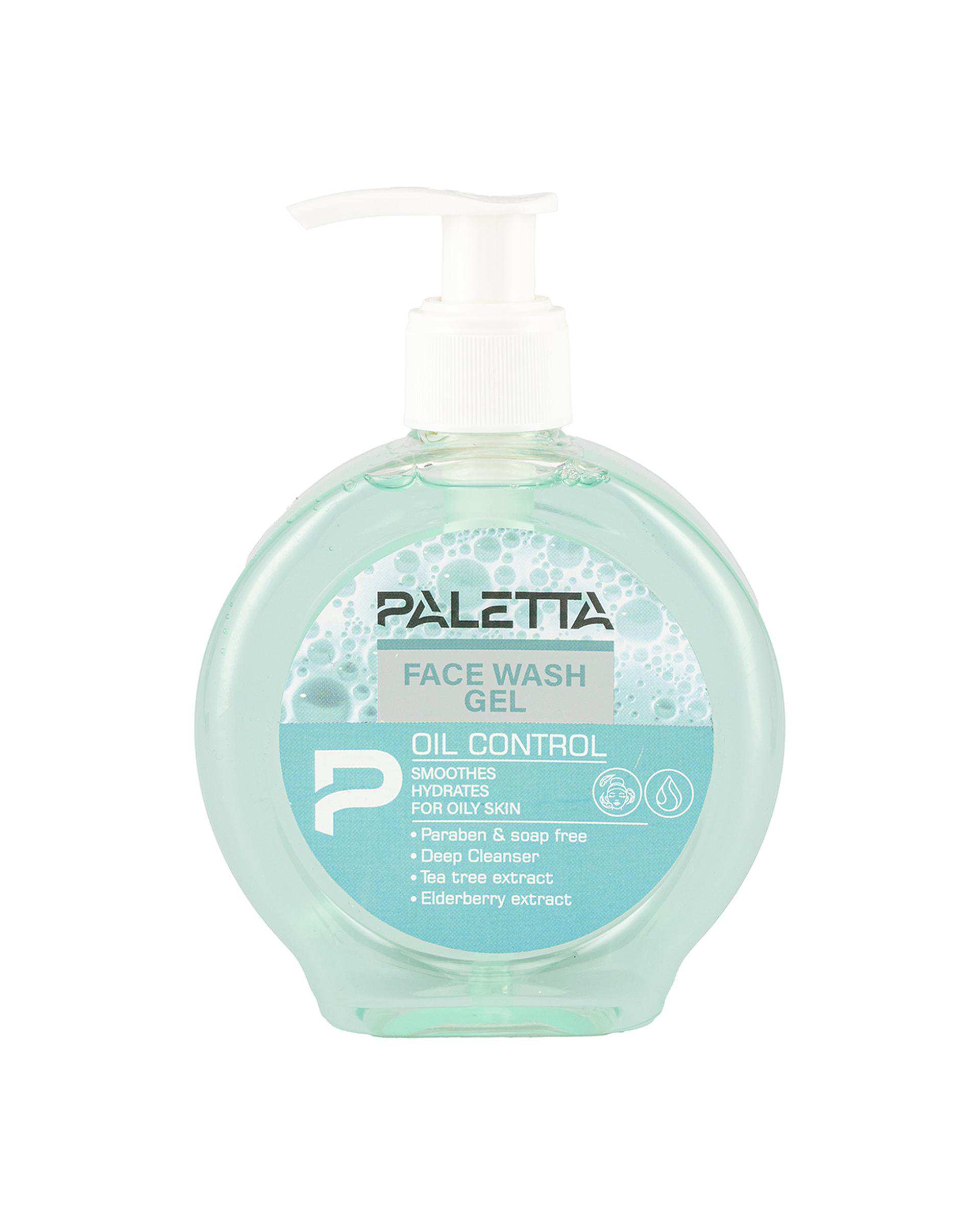 ژل شستشوی صورت پالتا Paletta حاوی عصاره الدربری مناسب پوست چرب حجم 200ml