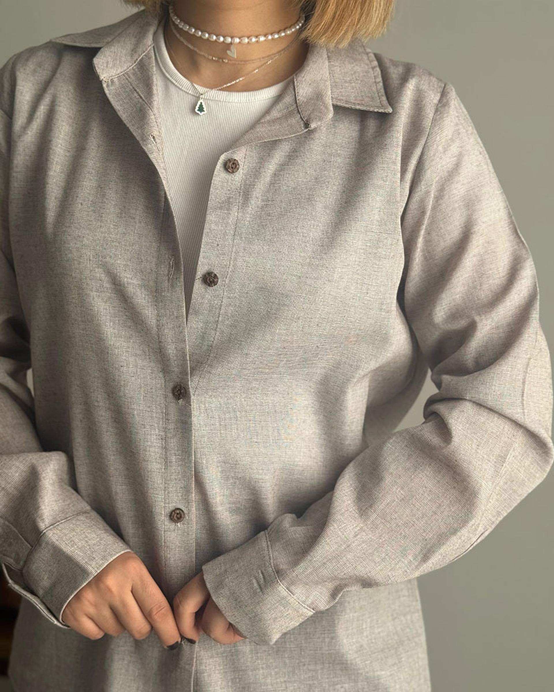 شومیز زنانه قهوه ای نگار ندایی Negar Nedaei مدل Liro