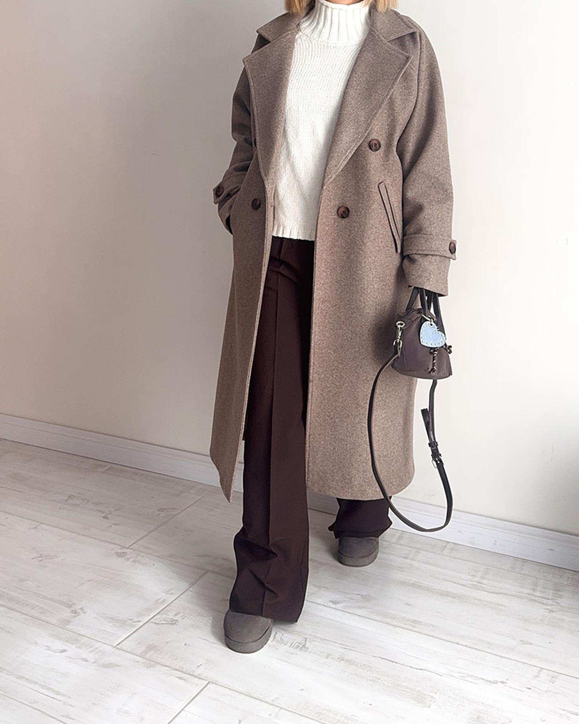 پالتو زنانه نسکافه ای نگار ندایی Negar Nedaei مدل Snowy