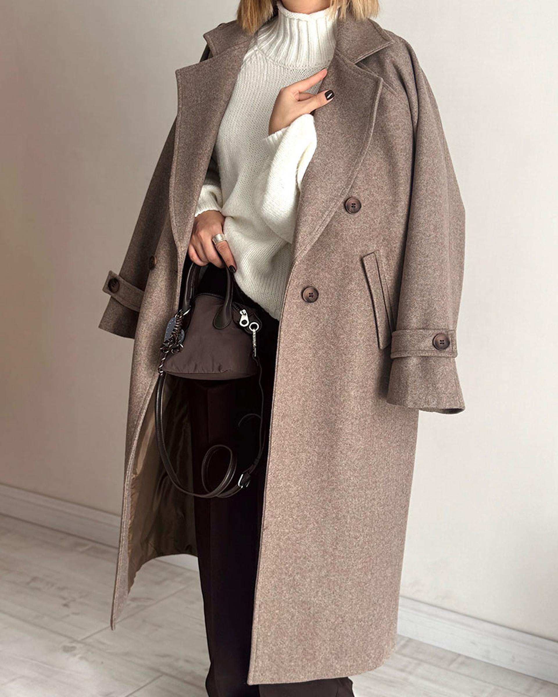 پالتو زنانه نسکافه ای نگار ندایی Negar Nedaei مدل Snowy