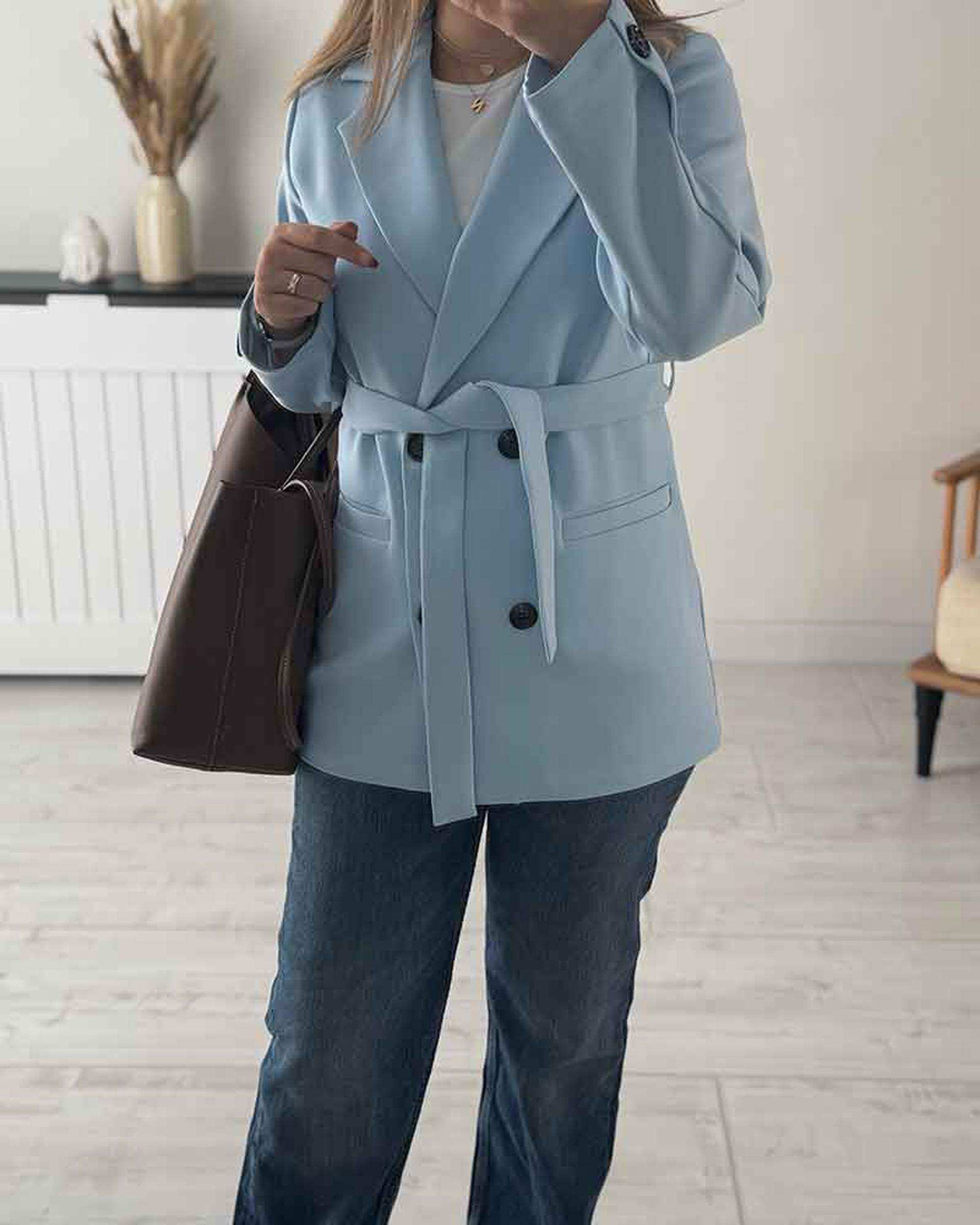 کت زنانه قد 75 آبی نگار ندایی Negar Nedaei مدل Royal	