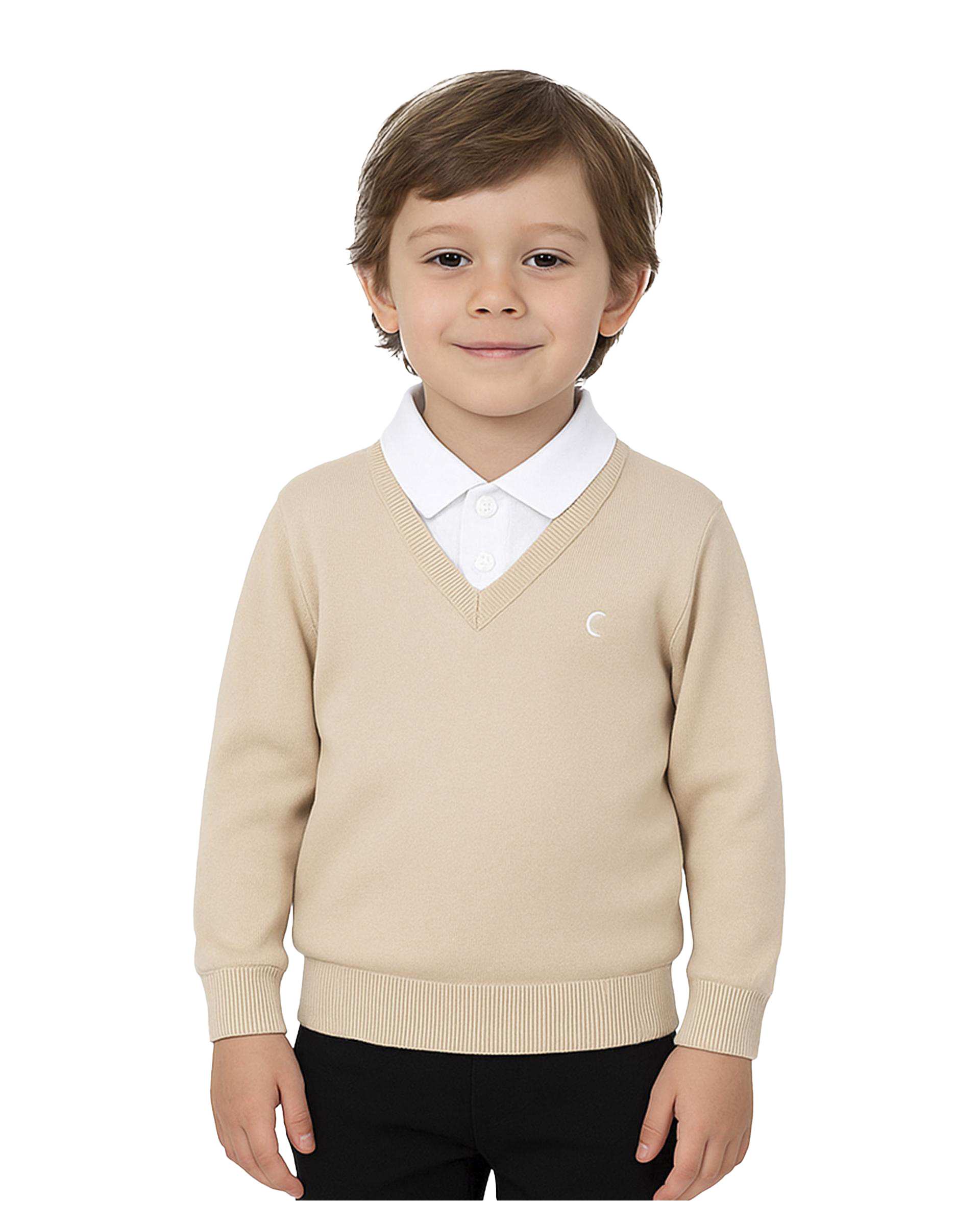 پلیور پسرانه کرم مرینو Merino کد 1772