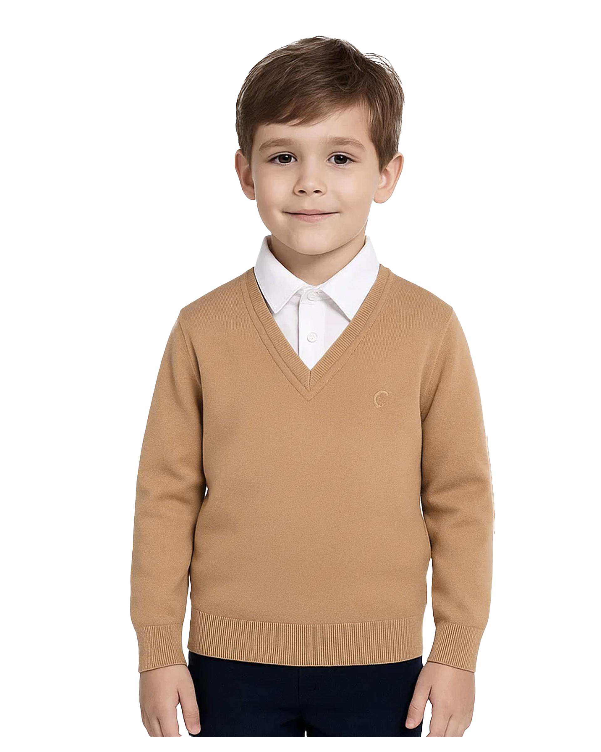 پلیور پسرانه نسکافه ای مرینو Merino کد 1772