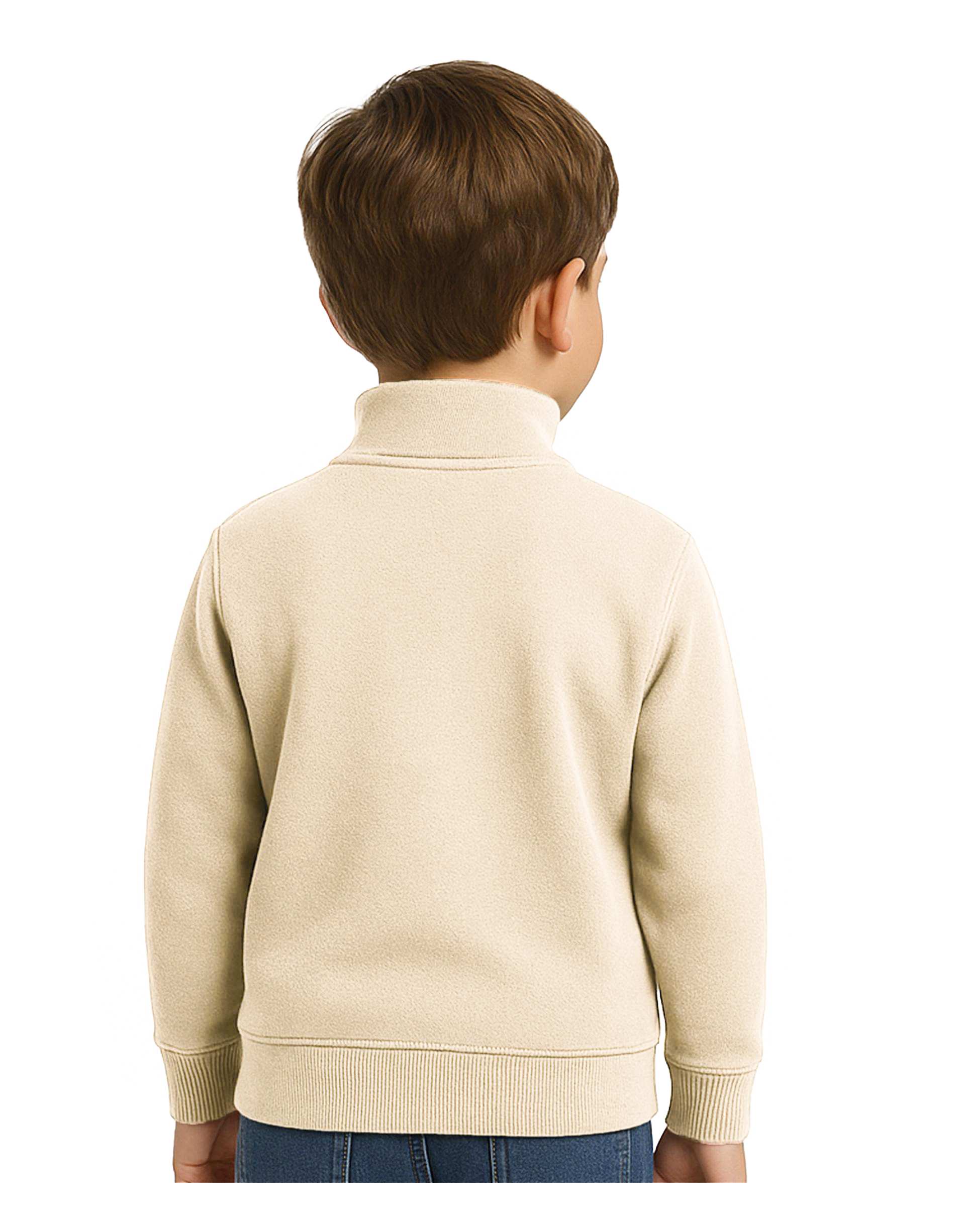 سویشرت پسرانه نیم زیپ کرم روشن مرینو Merino کد 1776