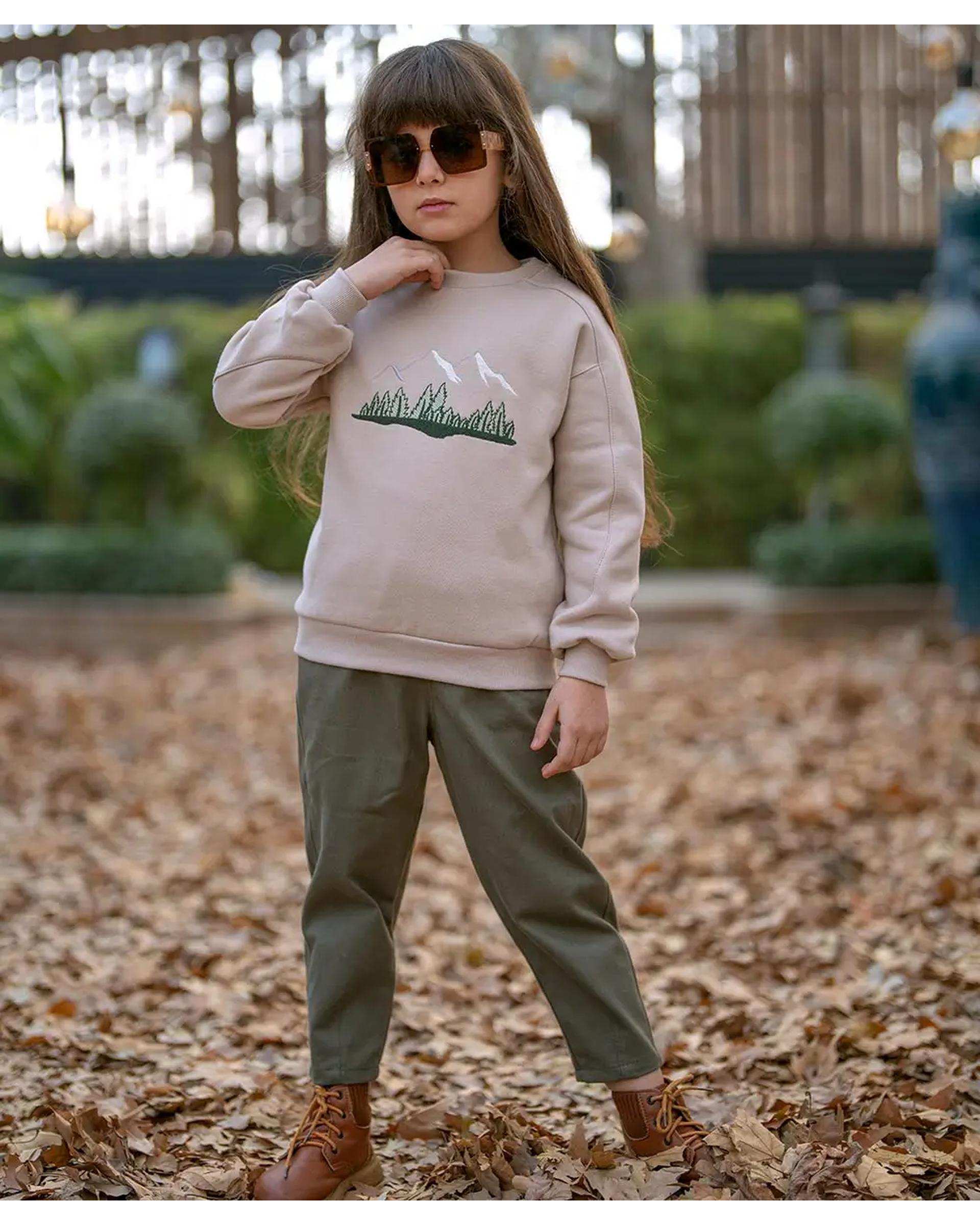 بلوز بچگانه گلدوزی آلاسکا کرم ملورینا Melorina کد 9142