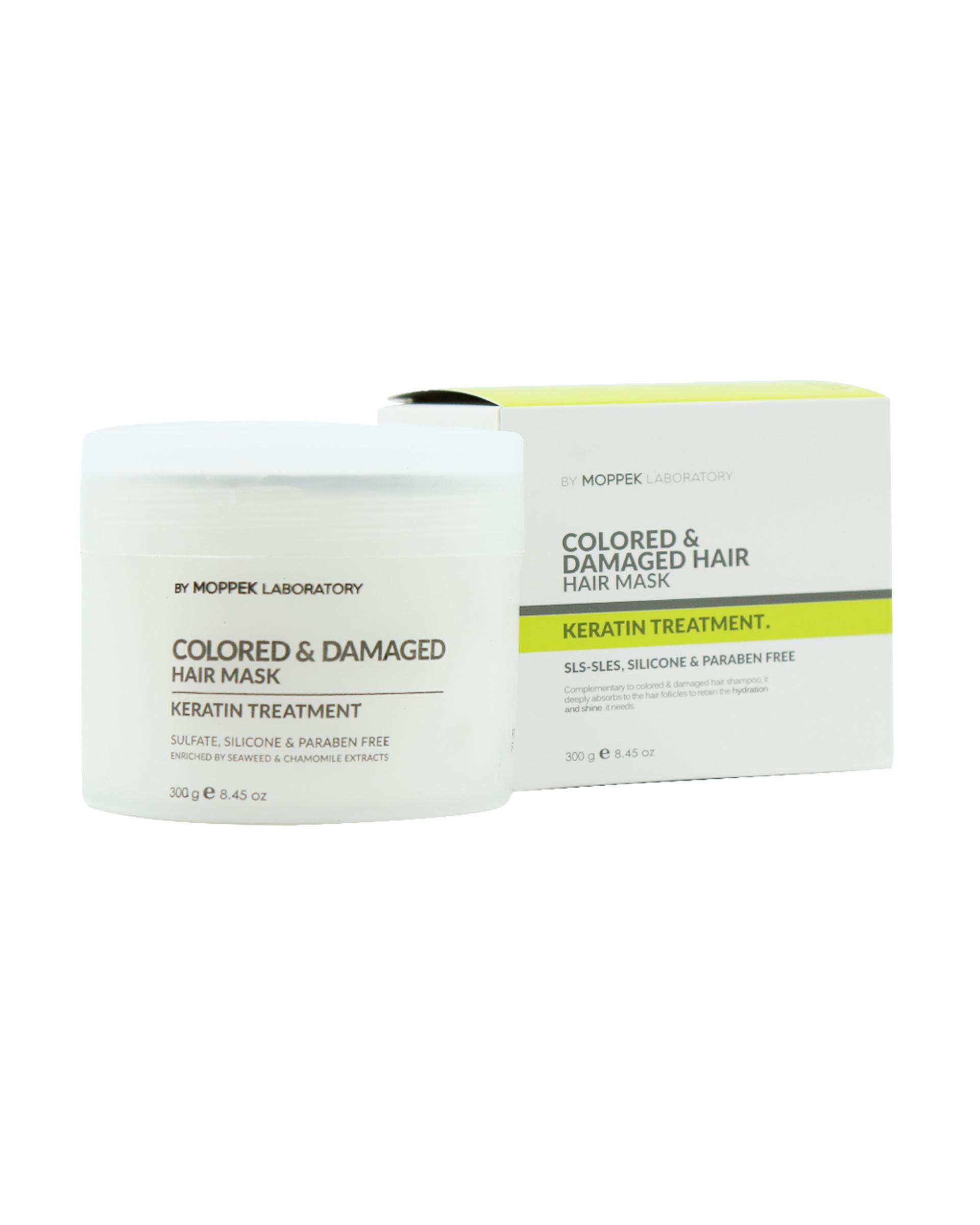 ماسک موی کراتینه موپک Moppek حاوی عصاره جلبک دریایی وزن 300 گرم