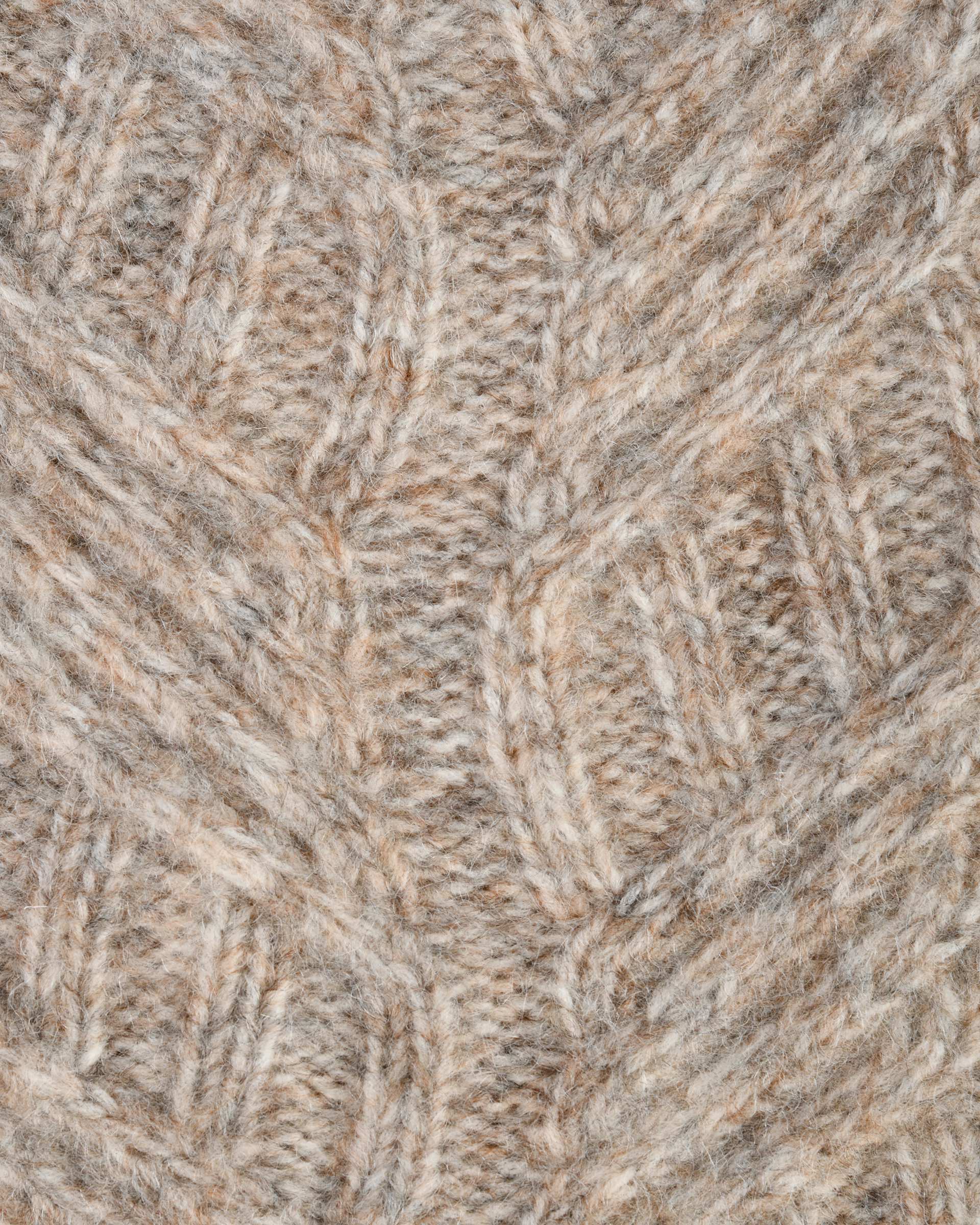 کلاه بافت کرم تیره تارتن Tartan مدل آرن طرح گندم کد 102100406