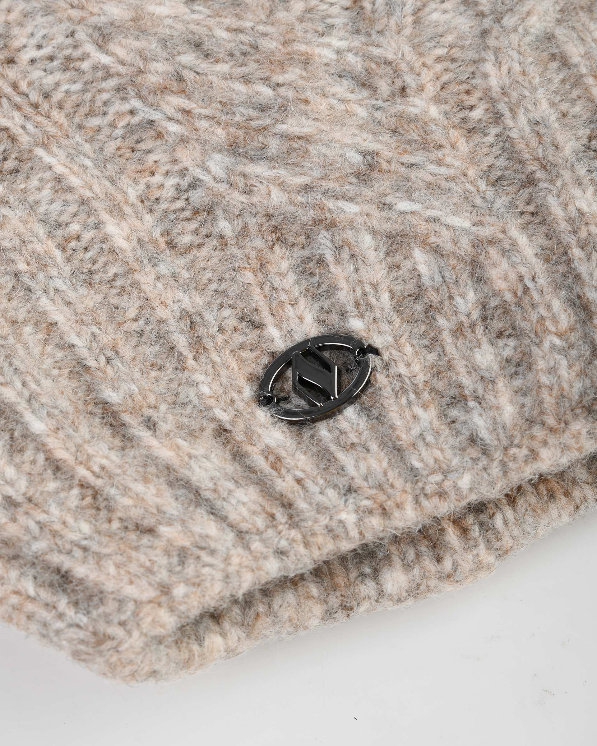 کلاه بافت کرم تیره تارتن Tartan مدل آرن طرح گندم کد 102100406