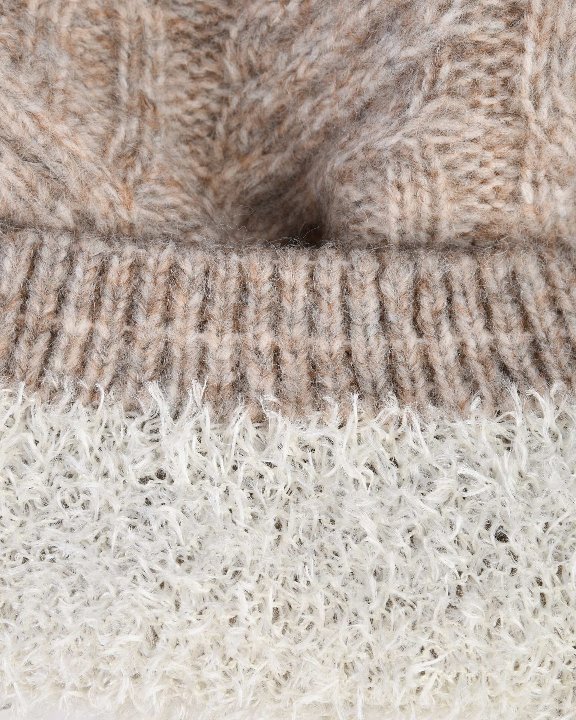 کلاه بافت کرم تیره تارتن Tartan مدل آرن طرح گندم کد 102100406