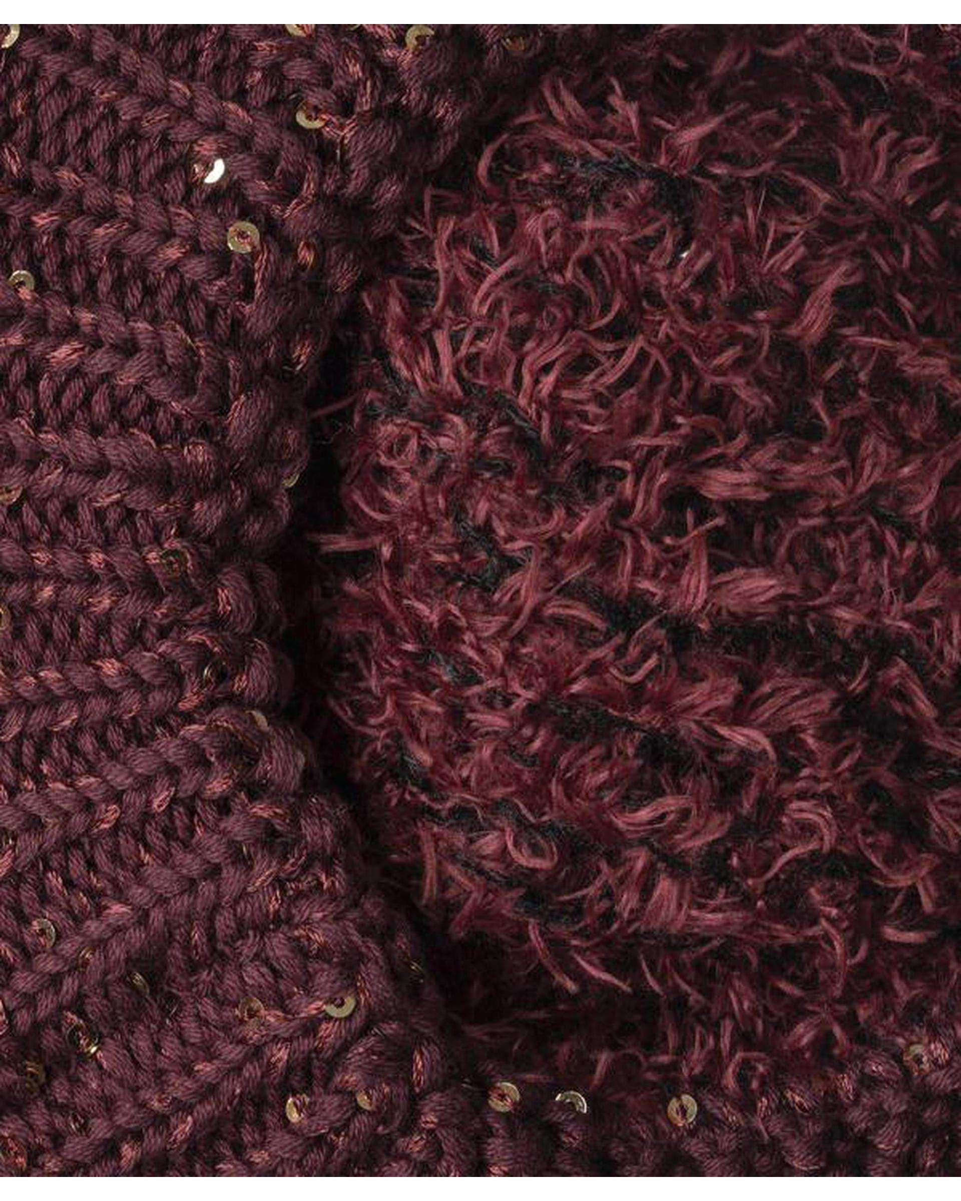کلاه بافت زرشکی تارتن Tartan مدل نخ پولک کد 102113605