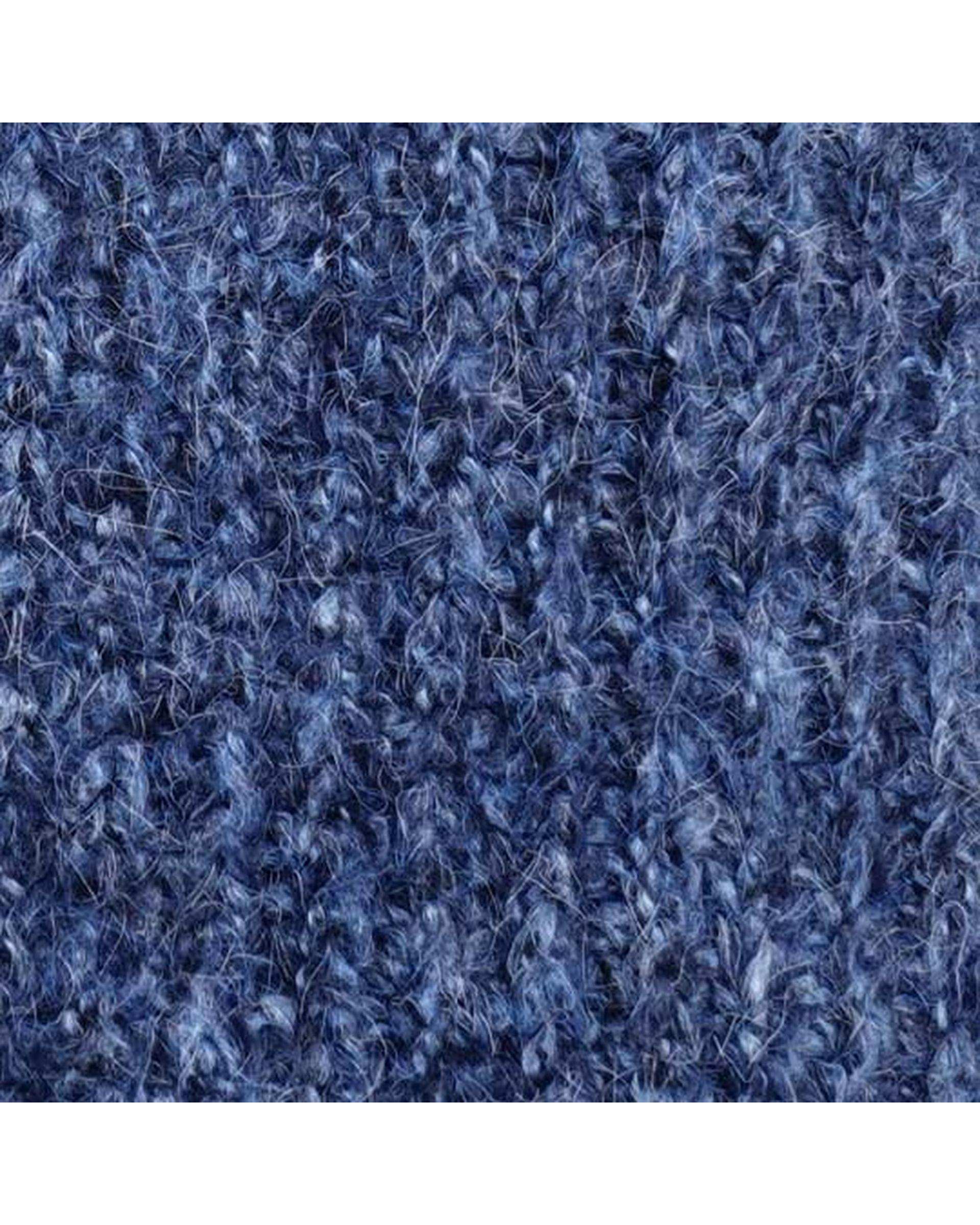 ست کلاه و شال گردن بافت سرمه ای تارتن Tartan مدل ریب درشت کد 212100140