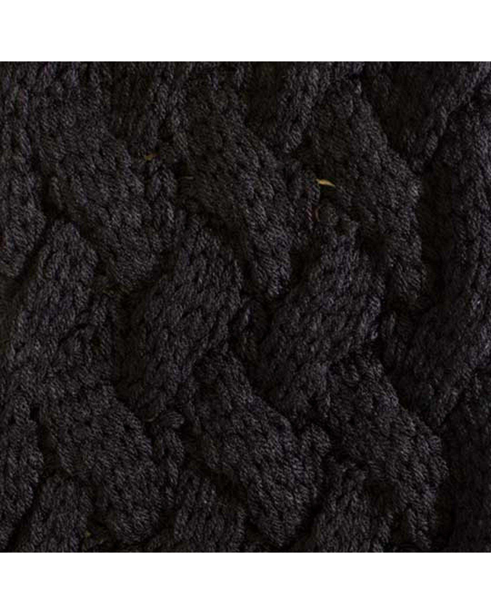 ست کلاه و شال گردن بافت مشکی تارتن Tartan مدل حصیری آرن کد 213000203
