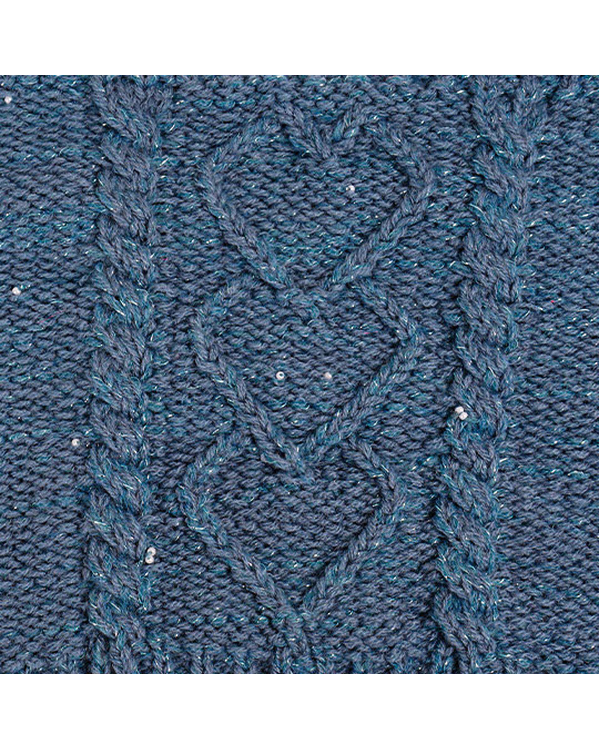 ست کلاه و شال گردن بافت رینگی آبی روشن تارتن Tartan مدل آرن قلب مروارید کد 232100208