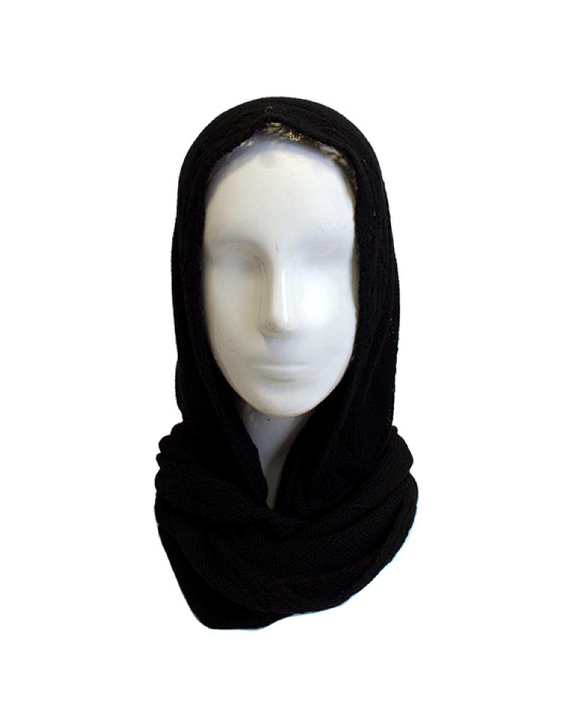 شال گردن بافت مشکی تارتن Tartan مدل آران مثلثی کد 570000436
