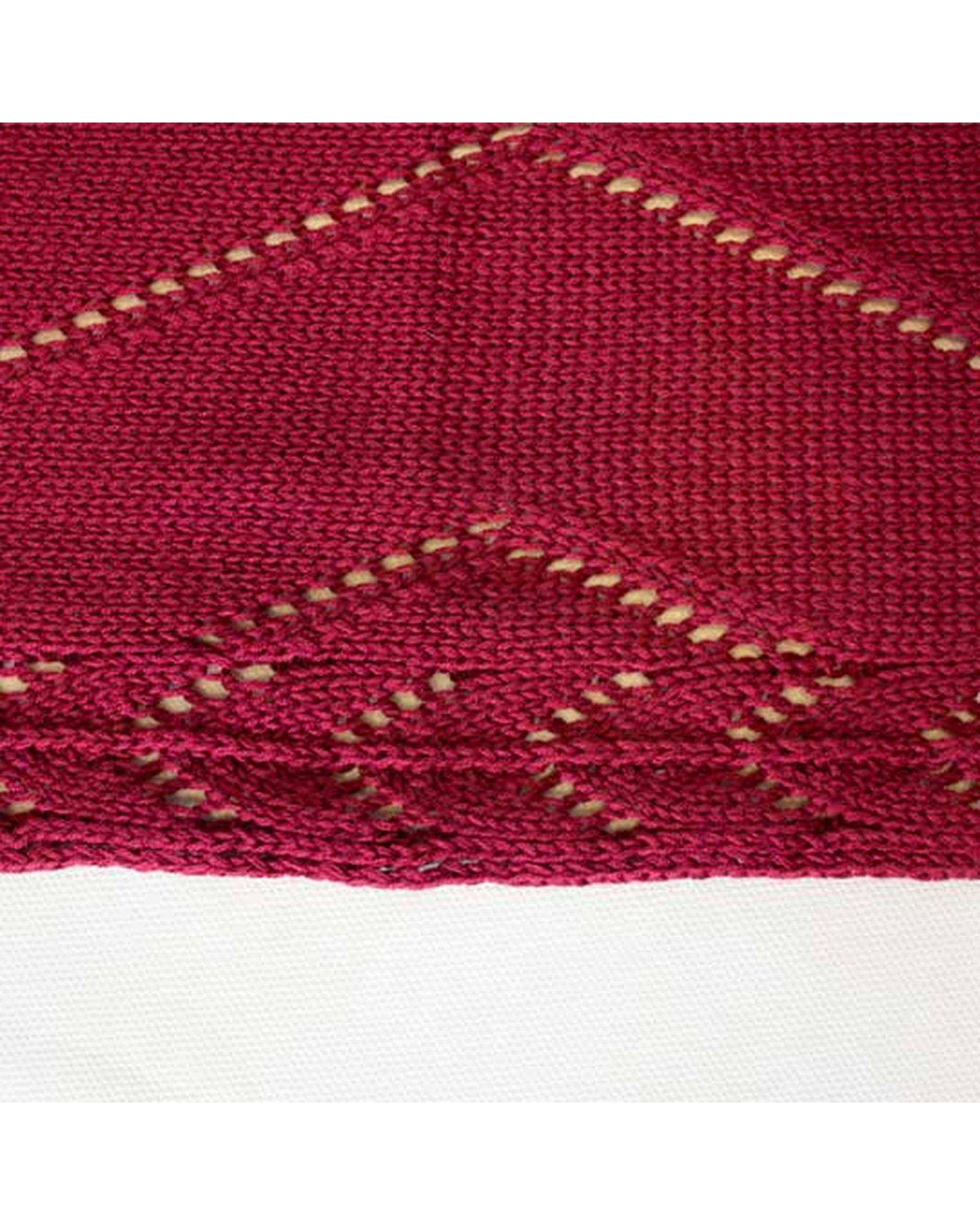 شال گردن بافت زرشکی تارتن Tartan مدل آران مثلثی کد 570000436