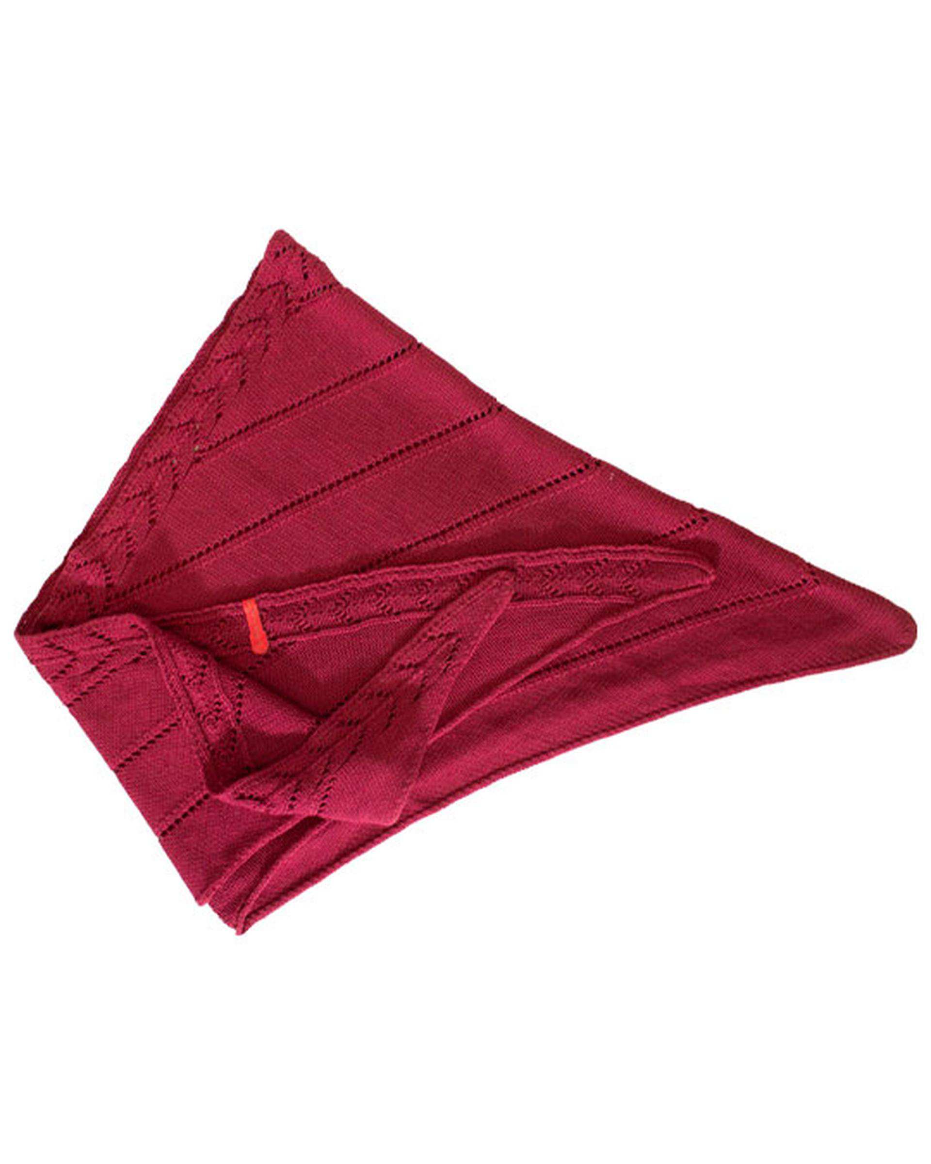 شال گردن بافت زرشکی تارتن Tartan مدل آران مثلثی کد 570000436