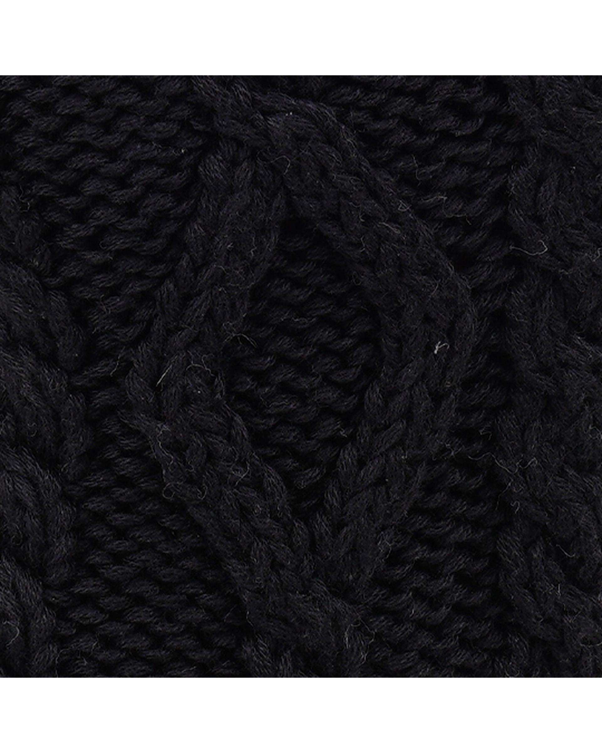 دستکش بافت مشکی تارتن Tartan مدل آران مارپیچ کد 600012204