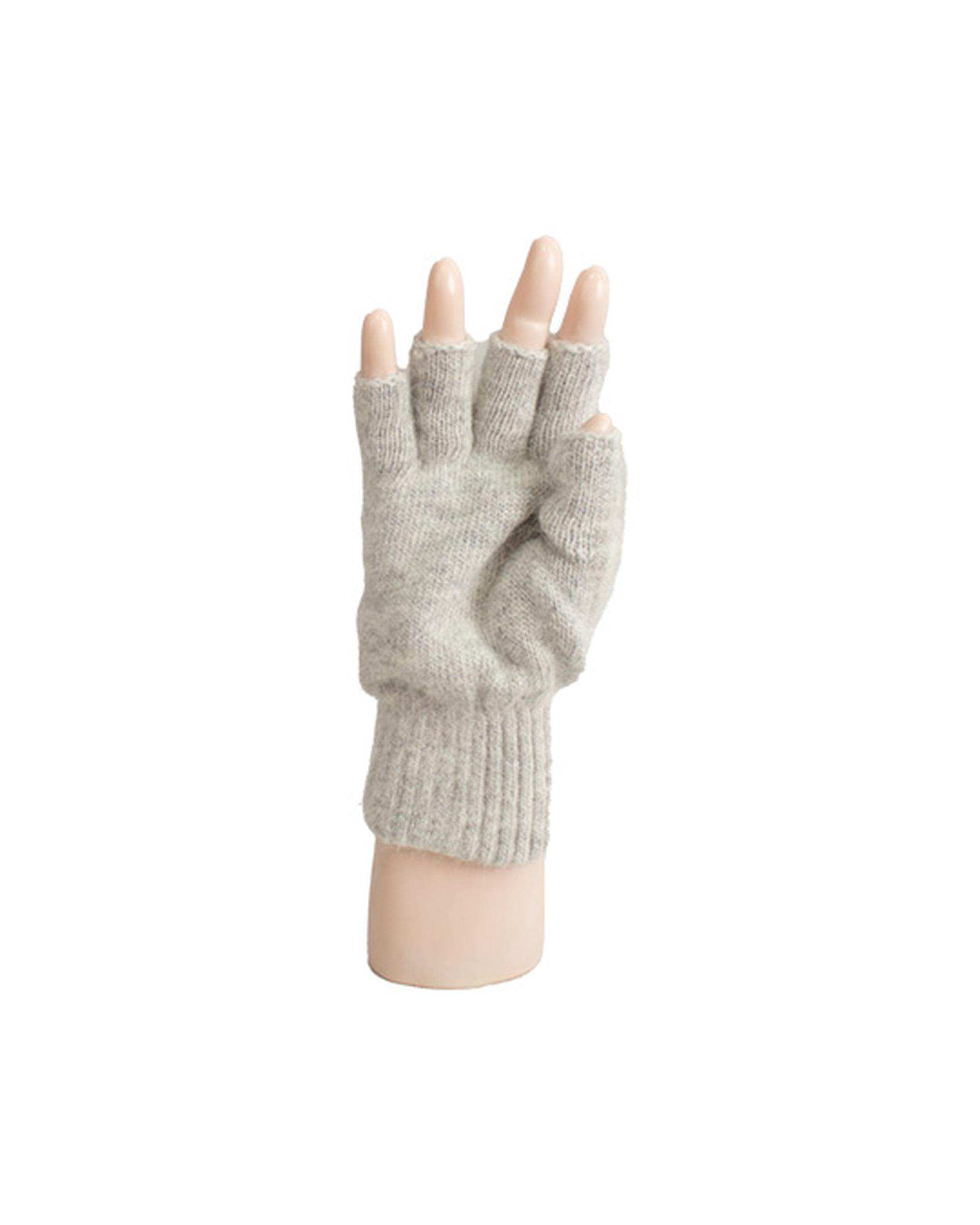 دستکش بافت طوسی روشن تارتن Tartan مدل لمه دار کد 600017134