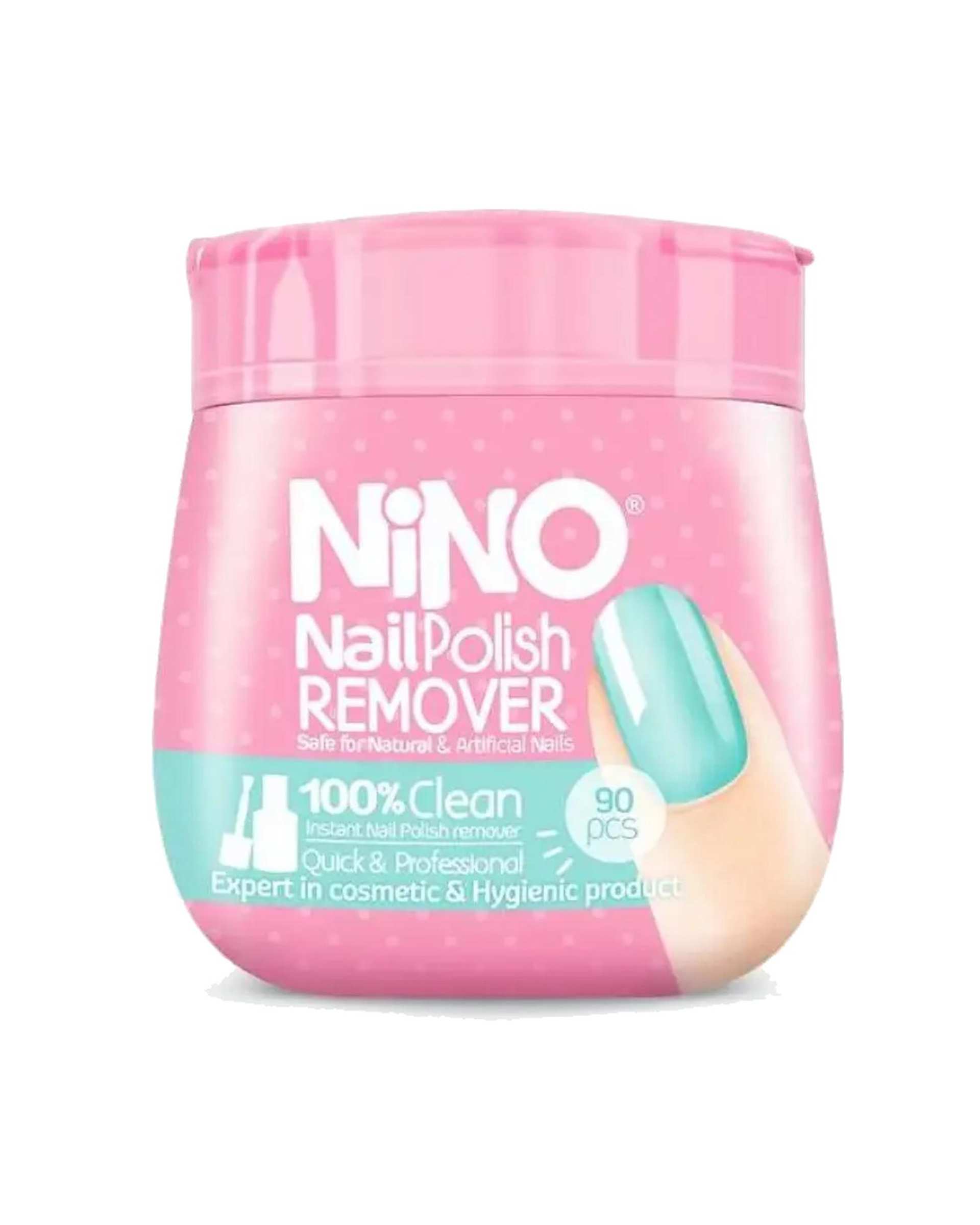 دستمال مرطوب لاک پاک کن قوطی نینو Nino بسته 90 عددی