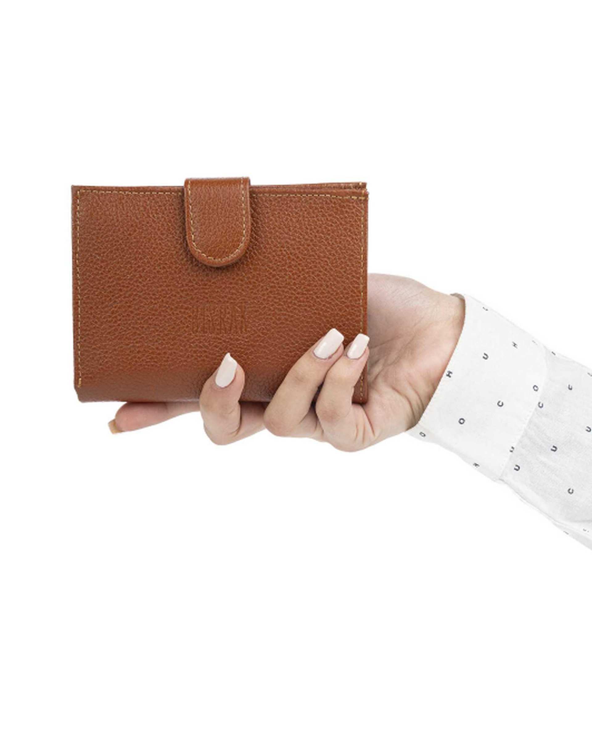 کیف پول چرم عسلی بیسراک Bisrak کد NL-PWD555-N18