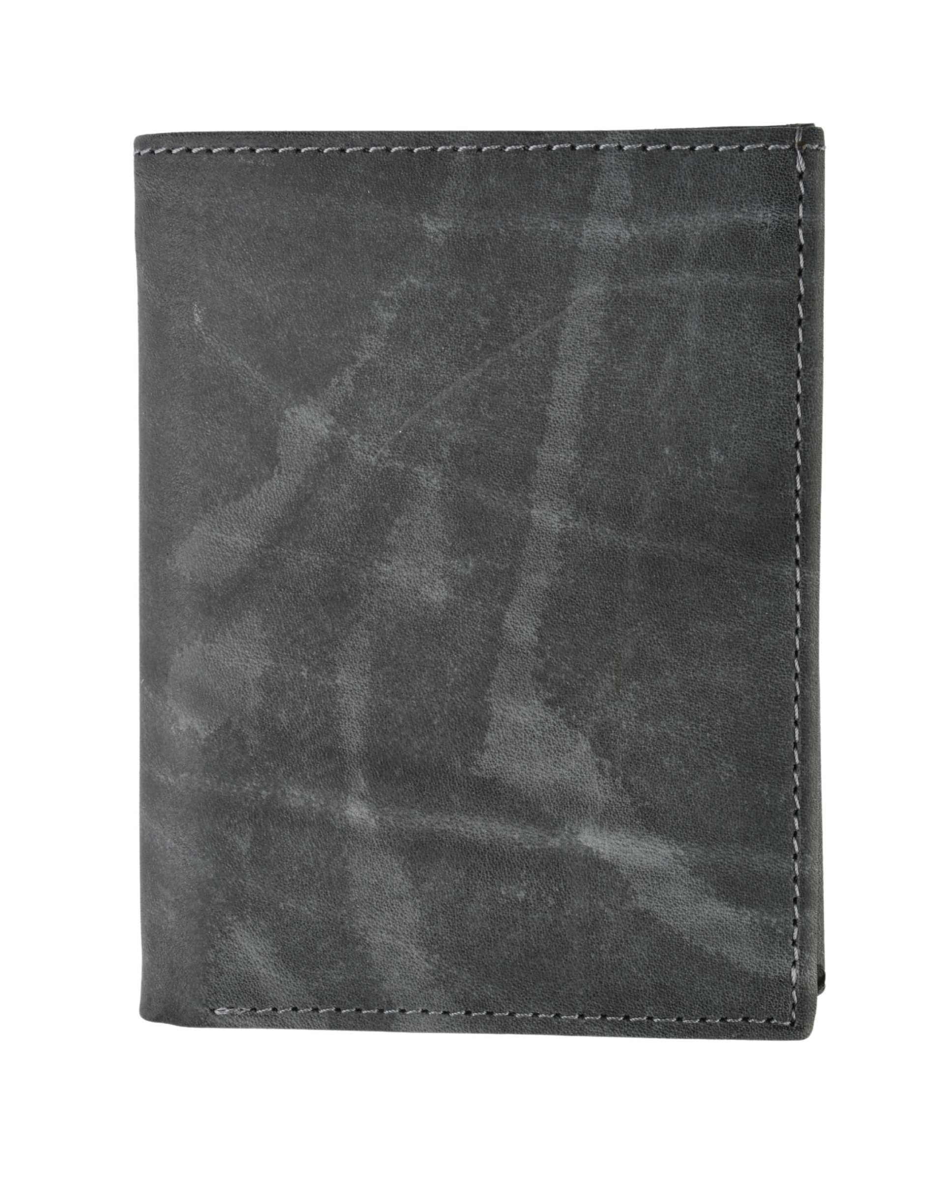 کیف پول چرم جیبی طوسی تیره بیسراک Bisrak کد PW-306-HN92