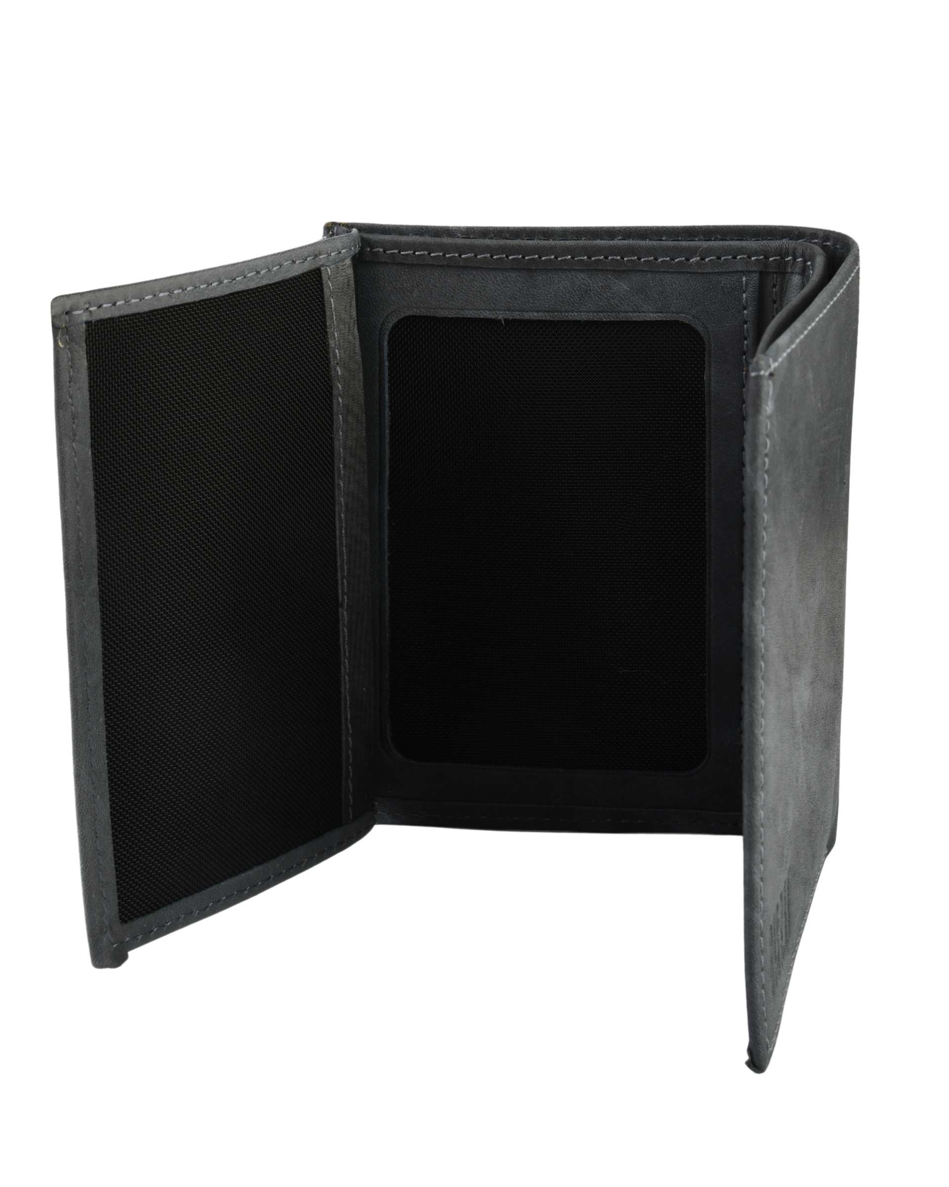 کیف پول چرم جیبی طوسی تیره بیسراک Bisrak کد PW-306-HN92