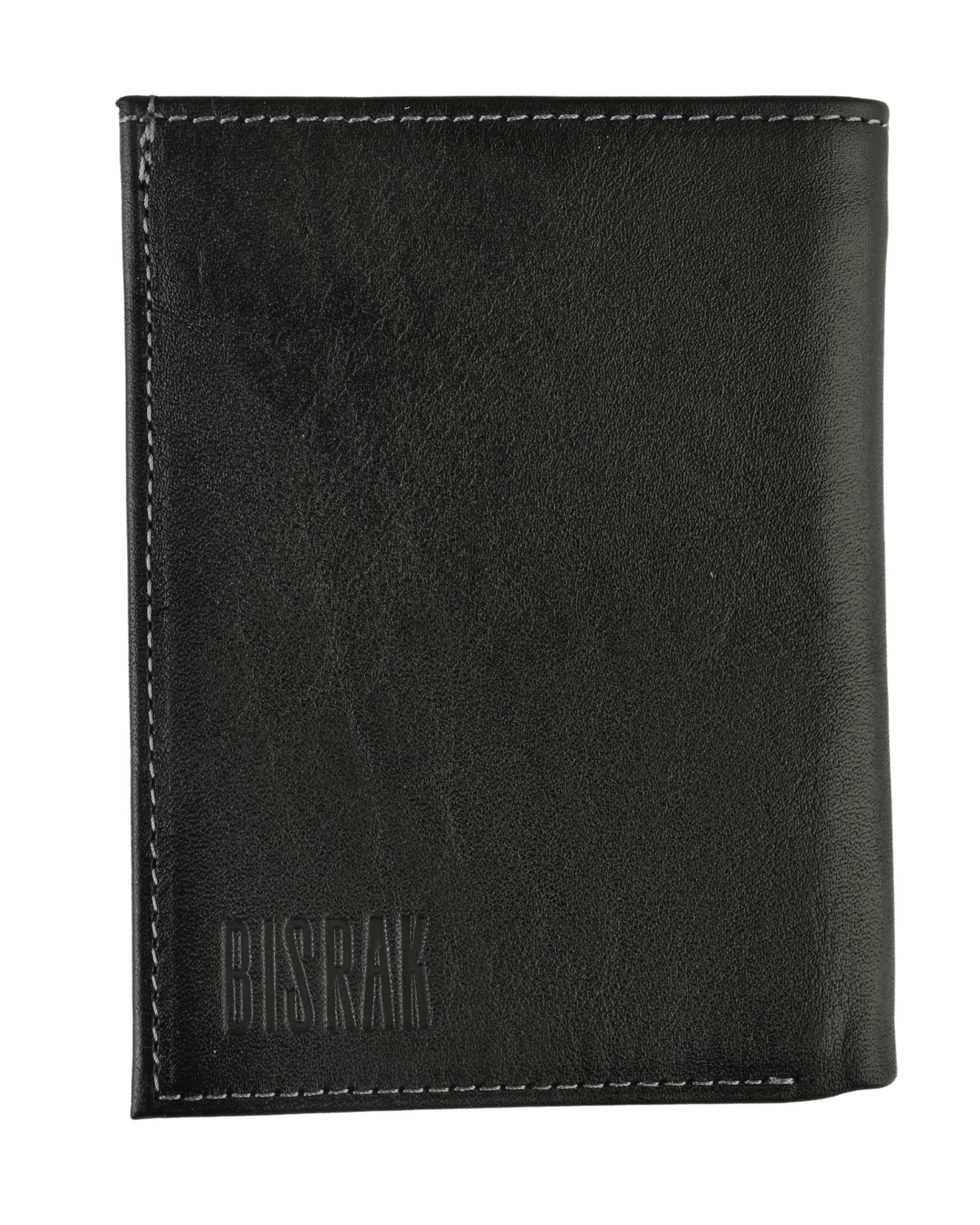 کیف پول چرم جیبی مشکی بیسراک Bisrak کد PW-306-N99