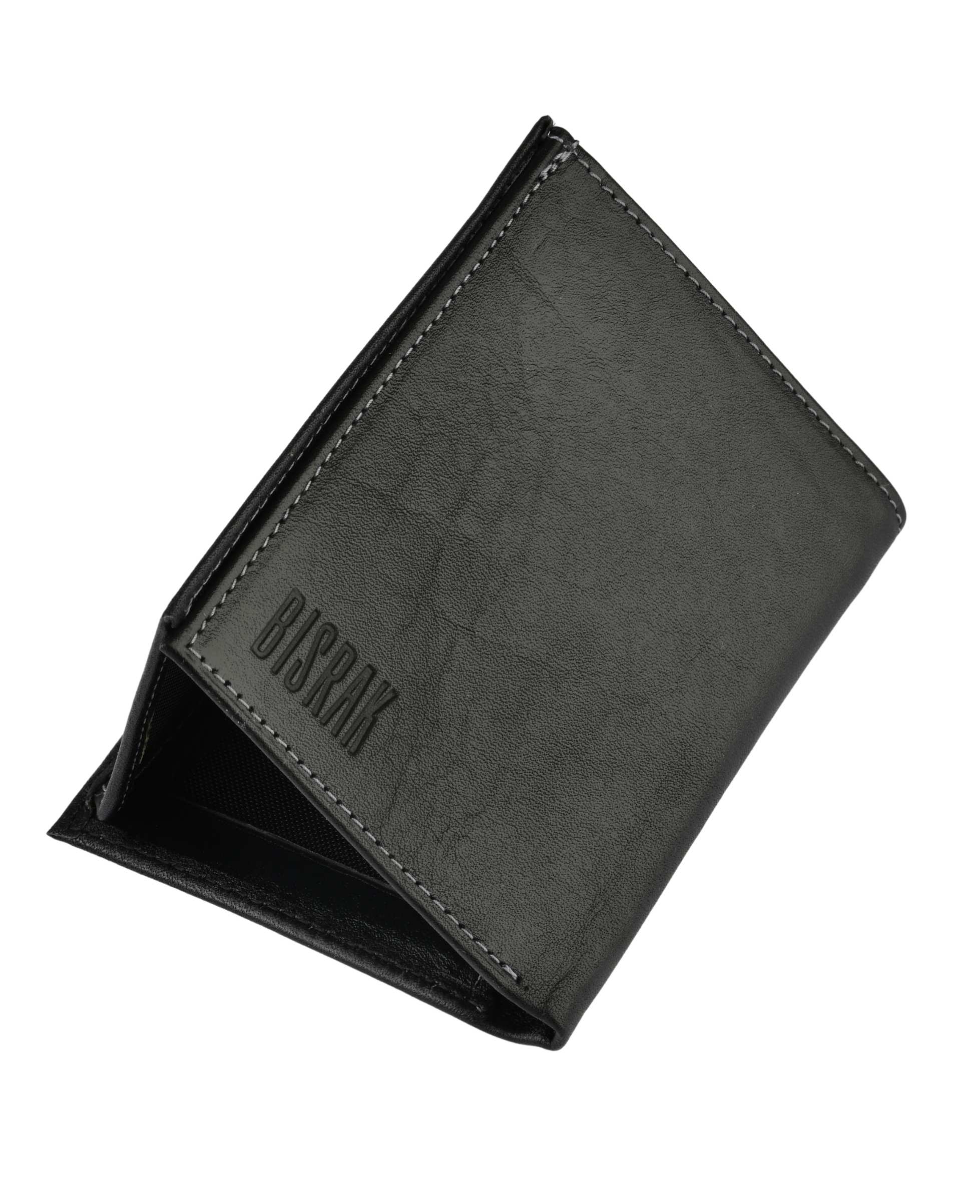 کیف پول چرم جیبی مشکی بیسراک Bisrak کد PW-306-N99